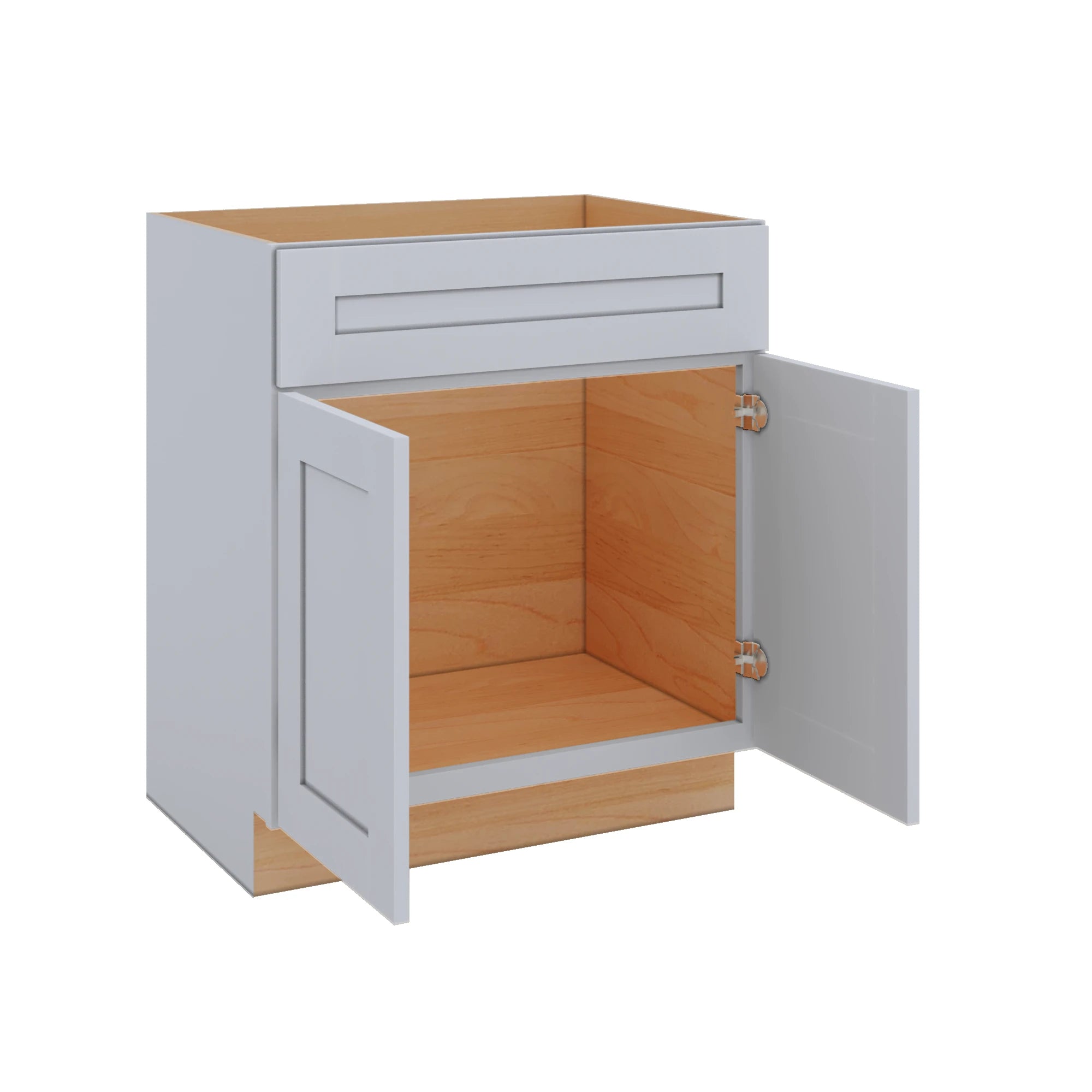 Modernform Cabinet Grey Shaker 30" W X 34 1/2" H X 21" D Sink Base 2 Doors/1 False Front