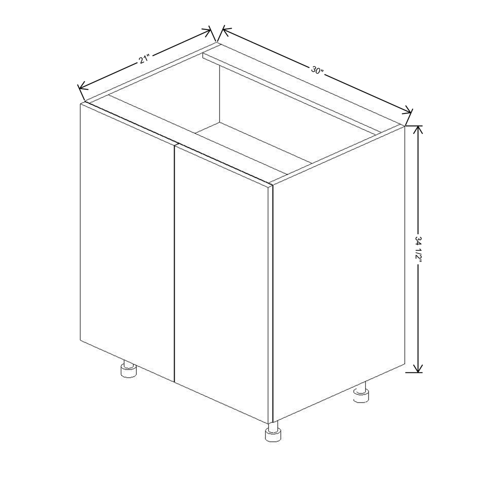 Fabuwood Illume Catalina Bianco Gloss 2 30" Width Double Door