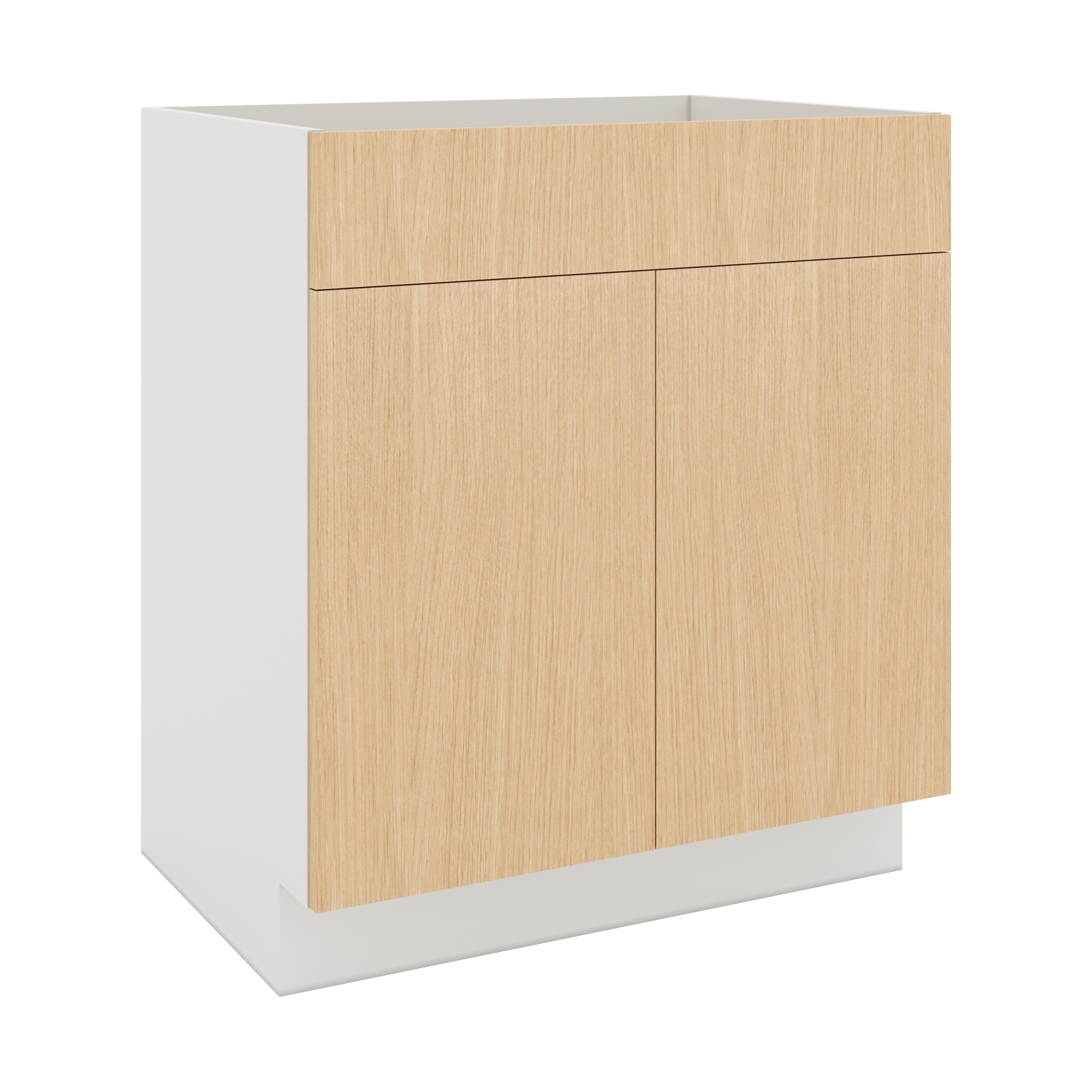 Modernform Cabinet Natural Oak 30" W X 34 1/2" H X 21" D Vanity Sink Base 2 Doors/1 False Front