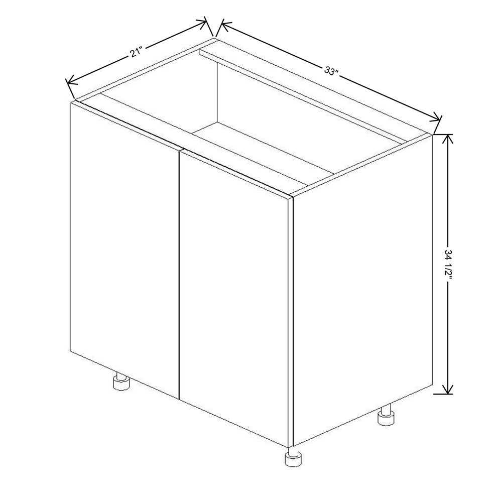 Fabuwood Illume Catalina Bianco Matte 33" Width Double Door