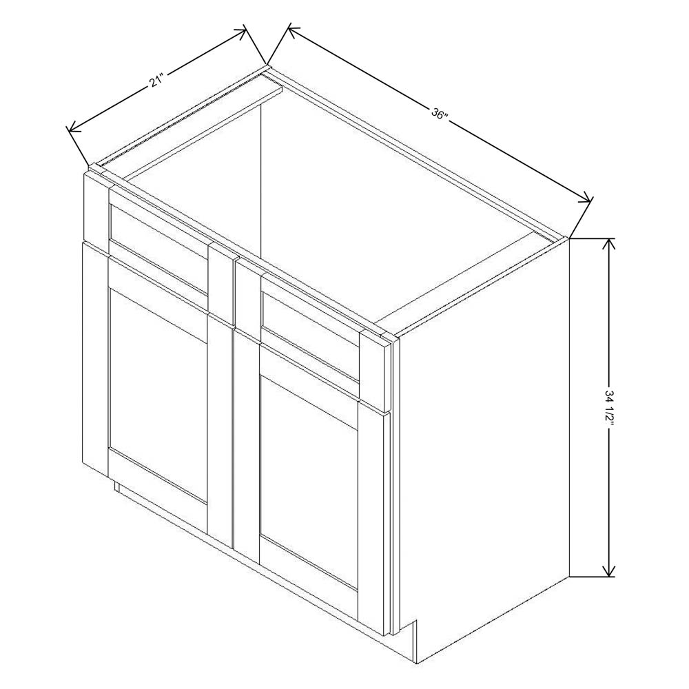 Fabuwood Allure Galaxy Frost 36"W x 34 1/2"H Vanity Base