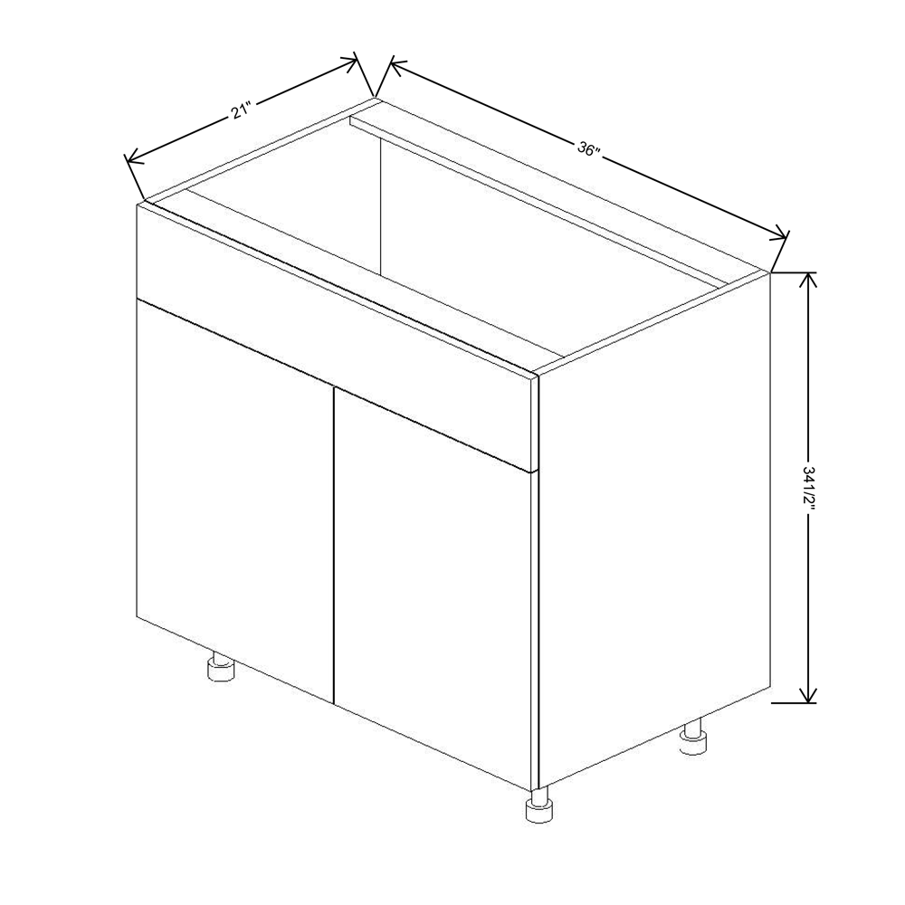 Fabuwood Illume Catalina Olmo 3 36" Width Sink Base