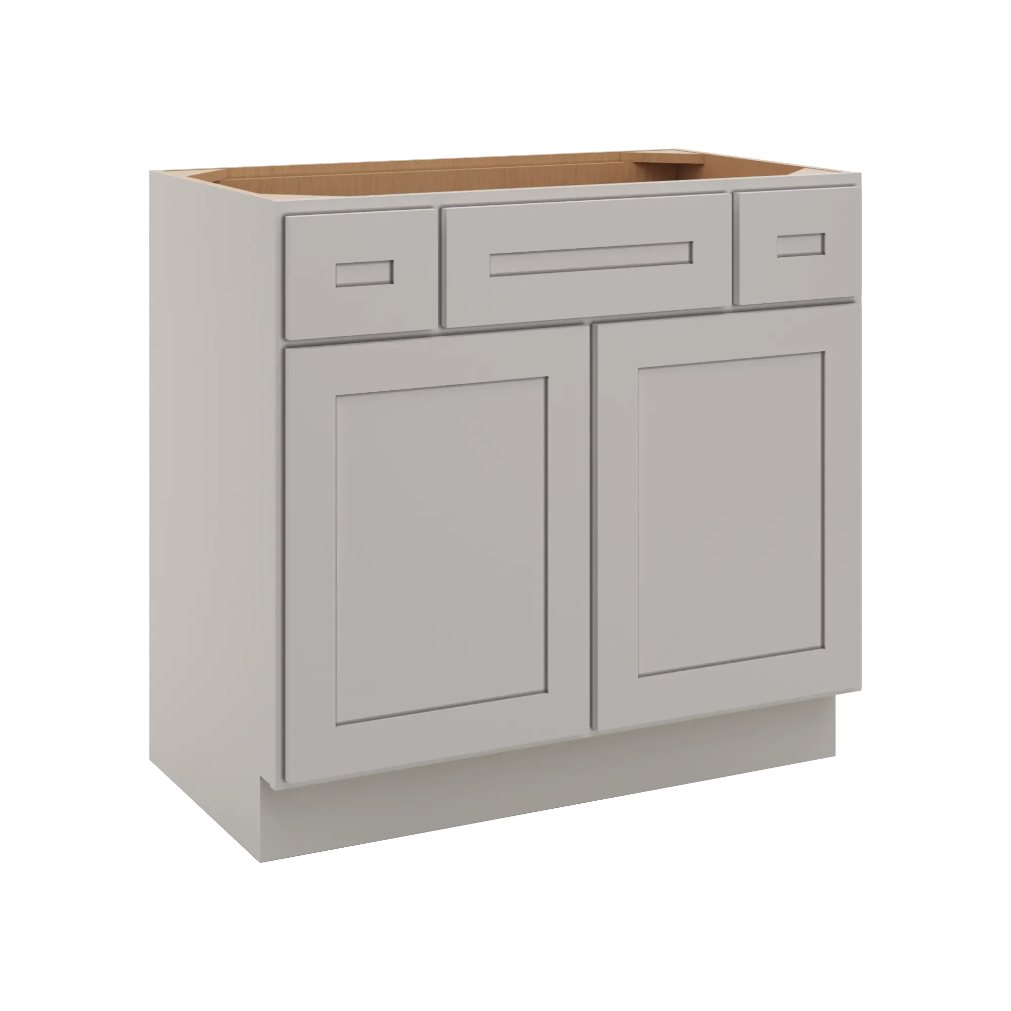 cnc luxor 5 piece misty grey 36 w 2 drawer vanity sink base cabinet