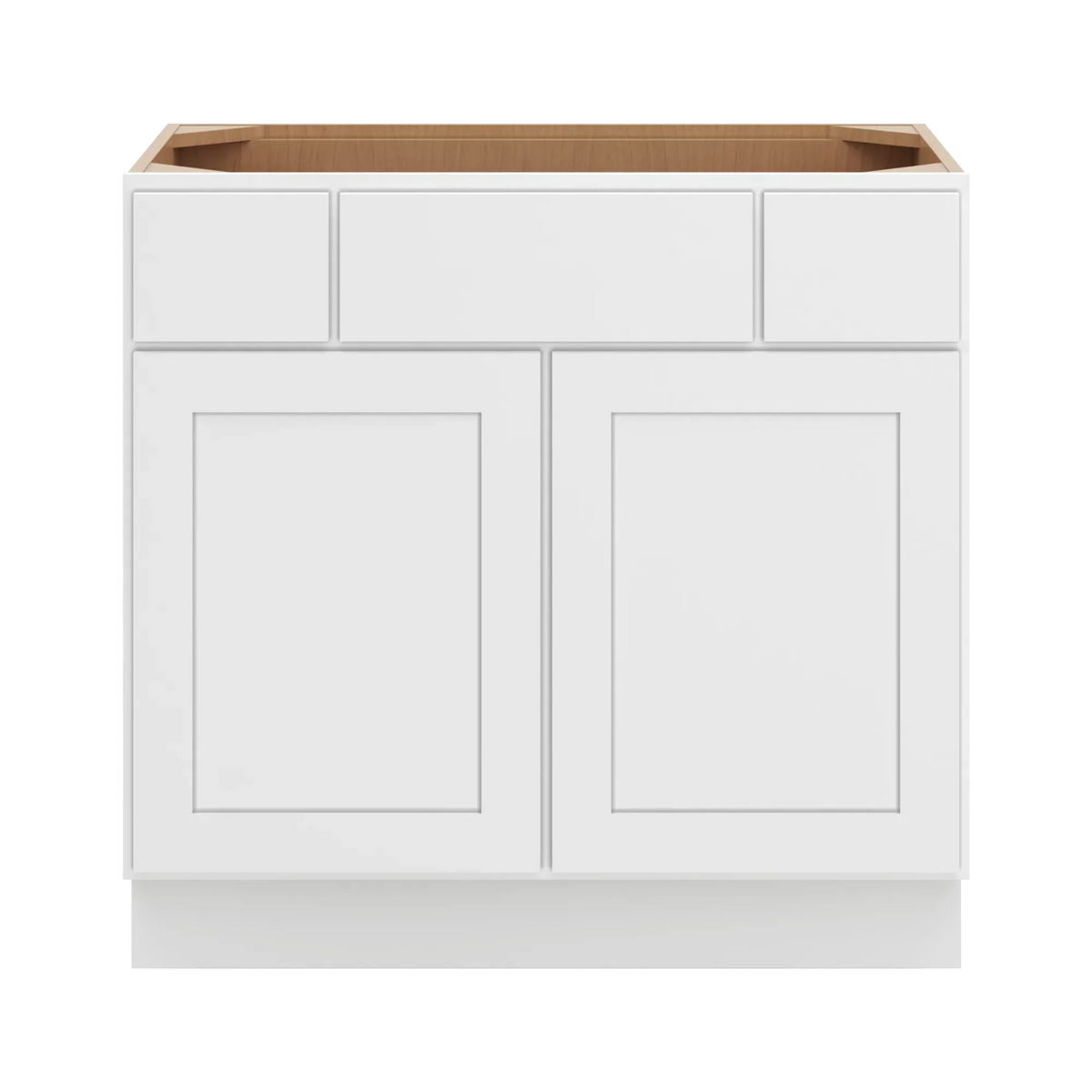 cnc luxor white 36 w 2 drawer vanity sink base cabinet