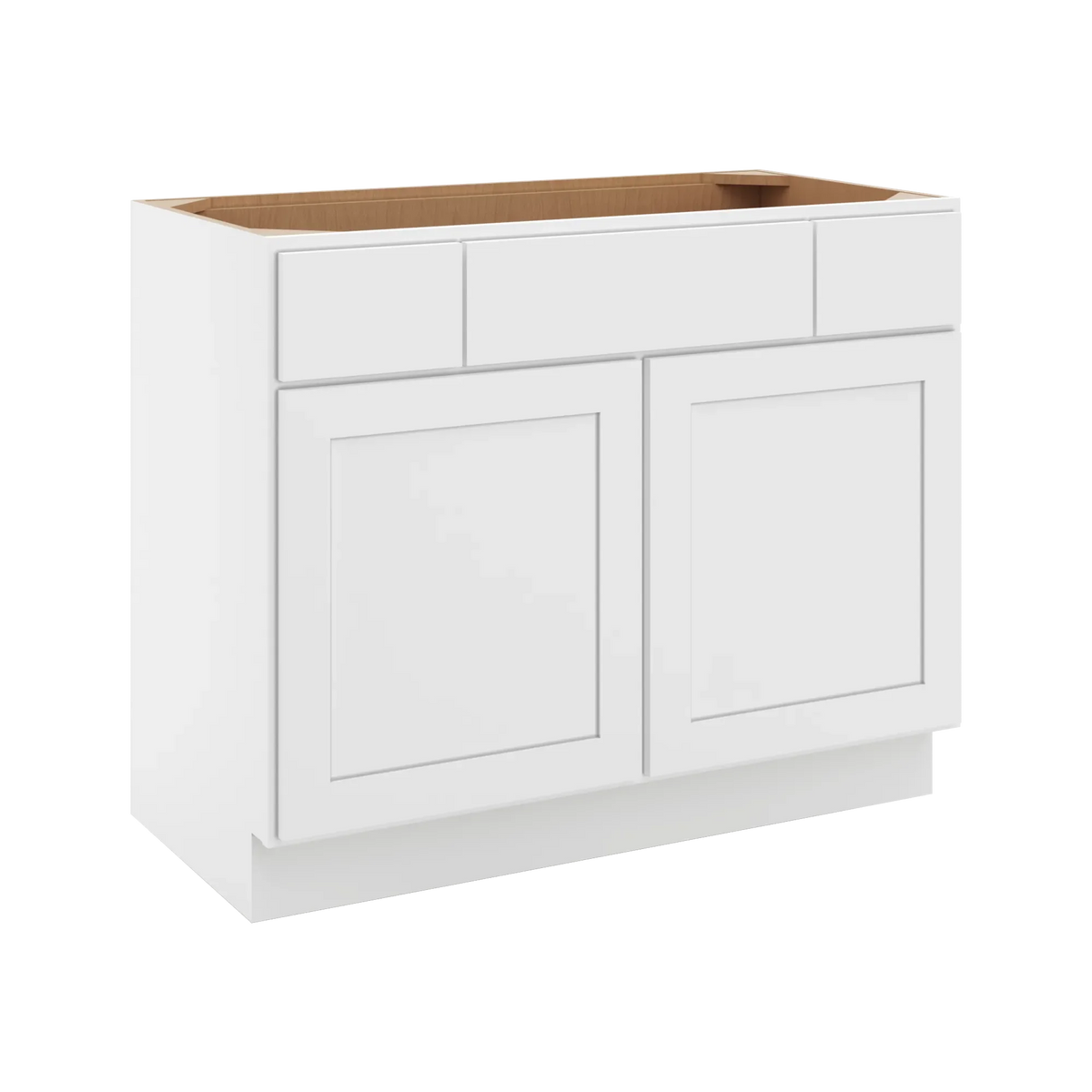 cnc luxor white 42 w 2 drawer vanity sink base cabinet