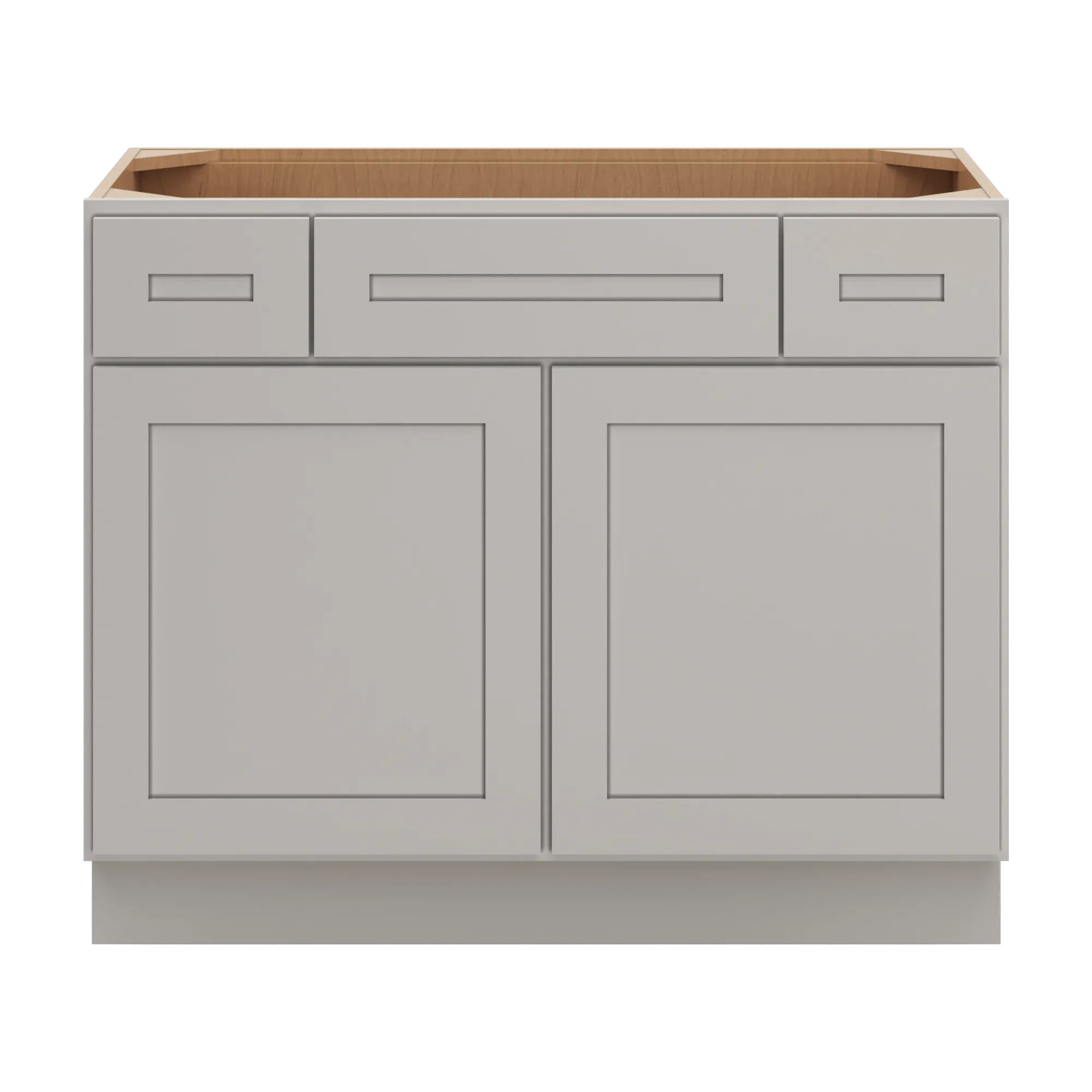cnc luxor 5 piece misty grey 42 w 2 drawer vanity sink base cabinet