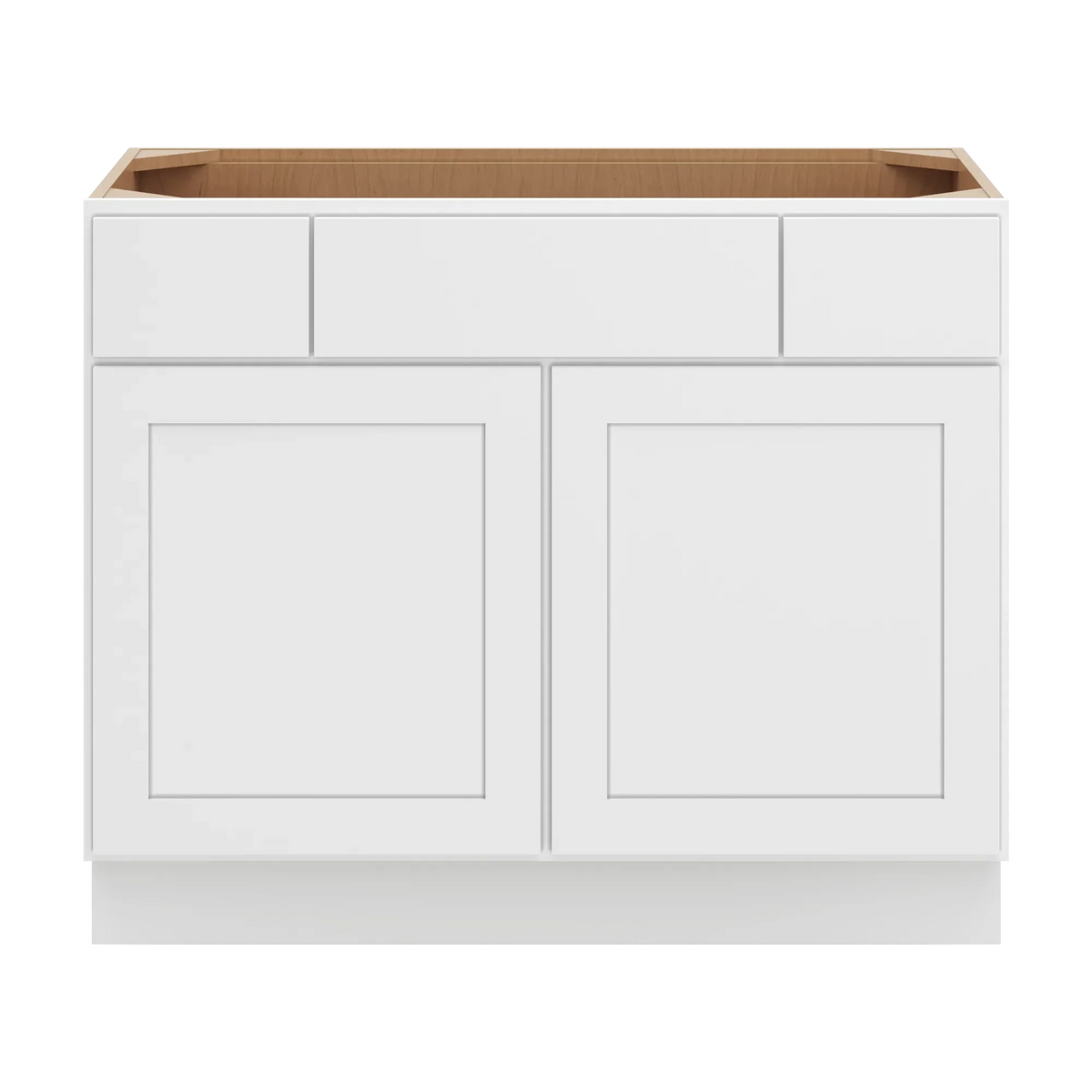 cnc luxor white 42 w 2 drawer vanity sink base cabinet