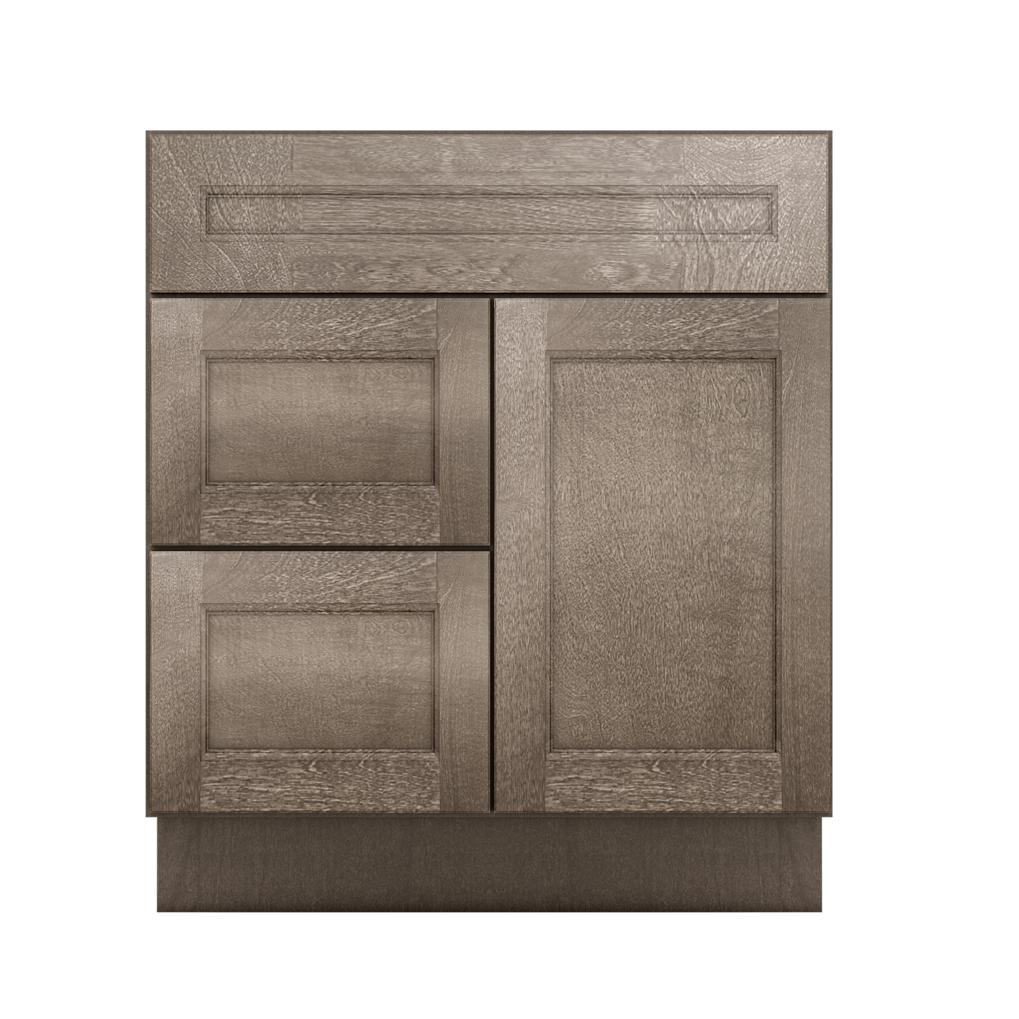 Vanity Sink Base Cabinet with Left Drawers 30 W x 21 D x 34 H - Milan Slate