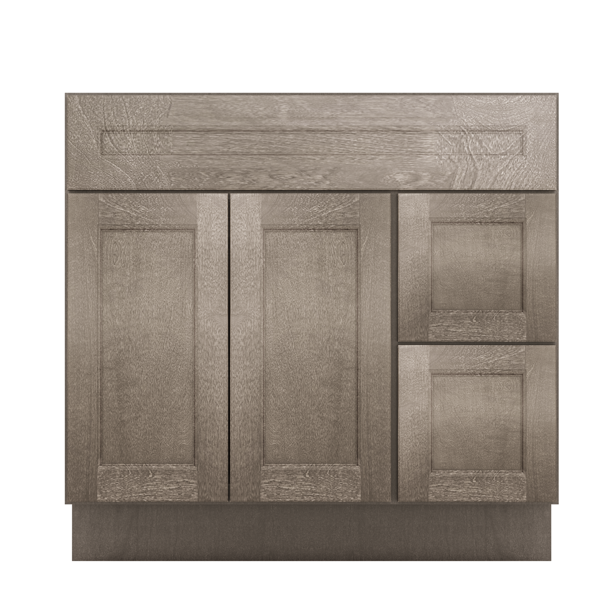 Vanity Sink Base Cabinet with Right Drawers 36 W x 21 D x 34 H - Milan Slate