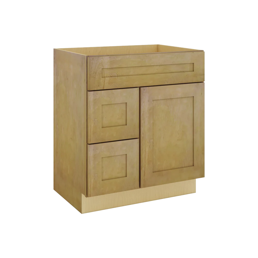 Modernform Cabinet Natural Shaker 30" W X 34 1/2" H X 21" D Combo Cabinet w/2 Drawers
