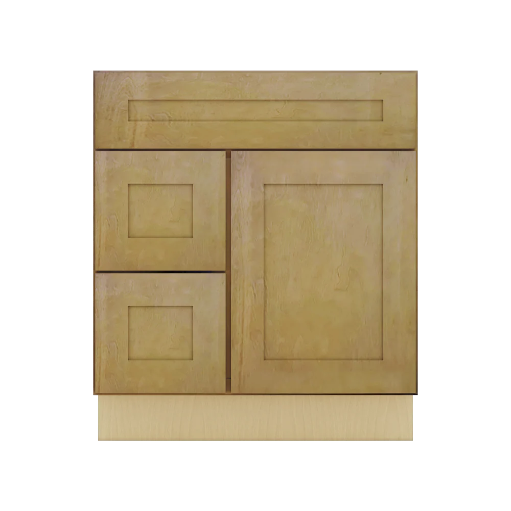 Modernform Cabinet Natural Shaker 30" W X 34 1/2" H X 21" D Combo Cabinet w/2 Drawers