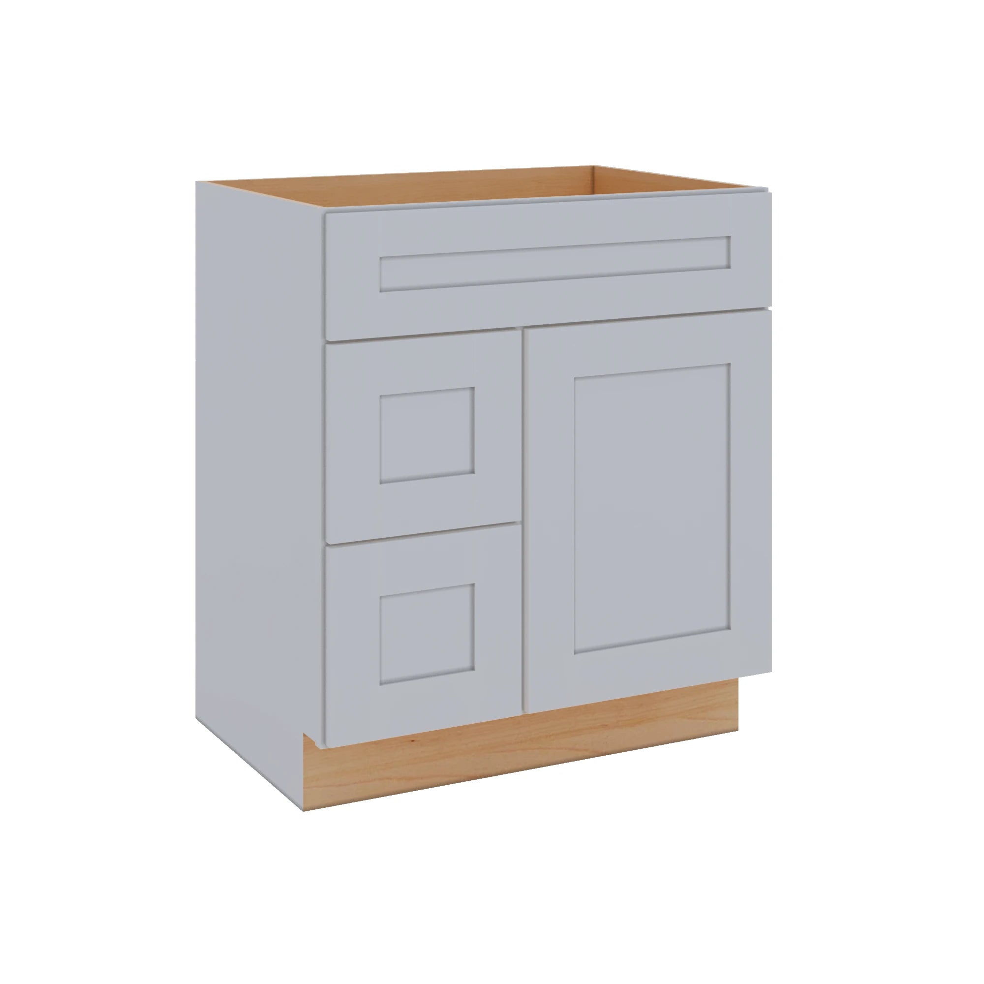 Modernform Cabinet Grey Shaker 30" W X 34 1/2" H X 21" D Combo Cabinet w/2 Drawers