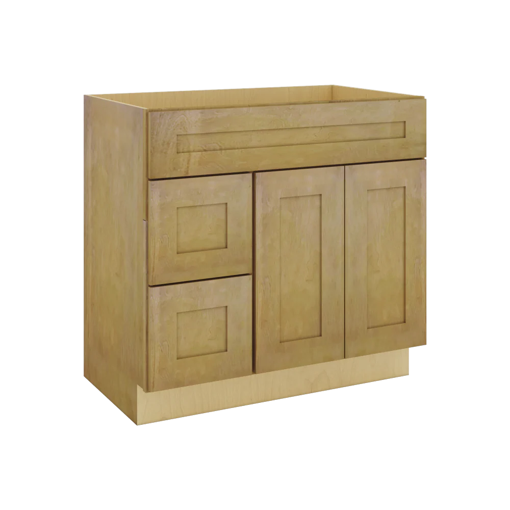 Modernform Cabinet Natural Shaker 36" W X 34 1/2" H X 21" D Combo Cabinet w/2 Drawers