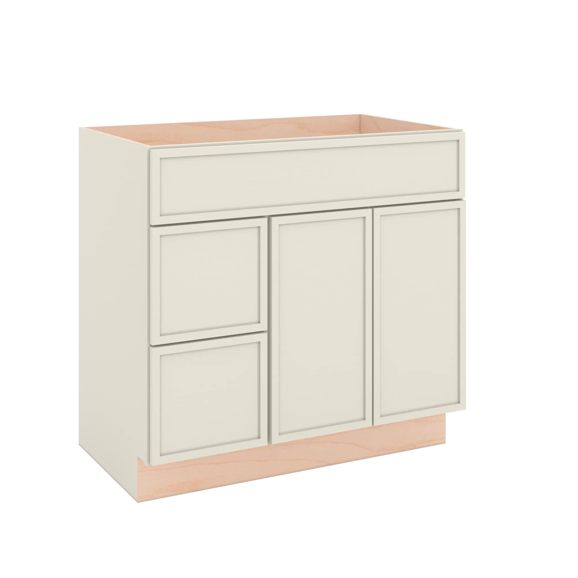 Modernform Cabinet Slim Dove White 36" W X 34 1/2" H X 21" D Combo Cabinet w/2 Drawers