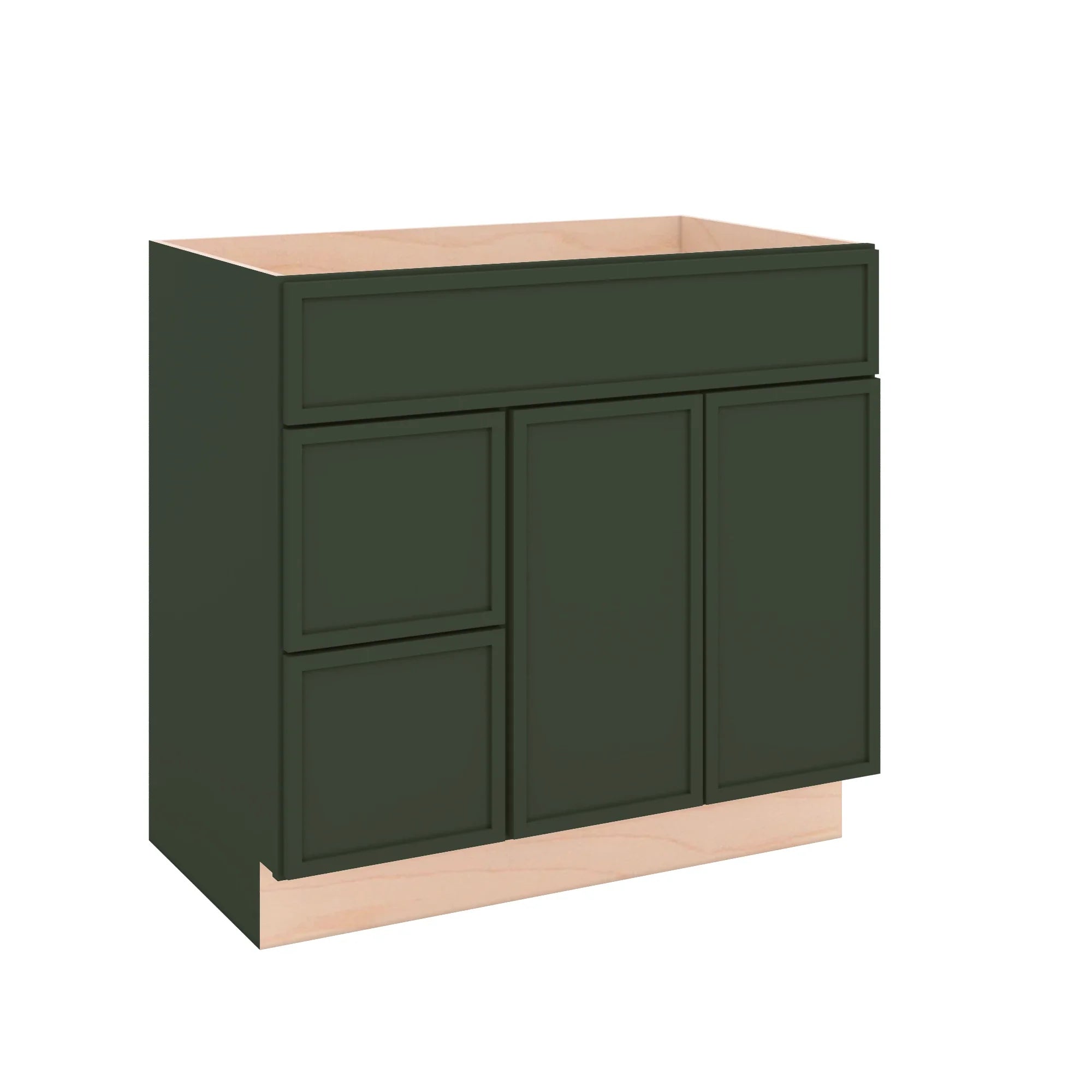 Modernform Cabinet Slim Sage Green 36" W X 34 1/2" H X 21" D Combo Cabinet w/2 Drawers