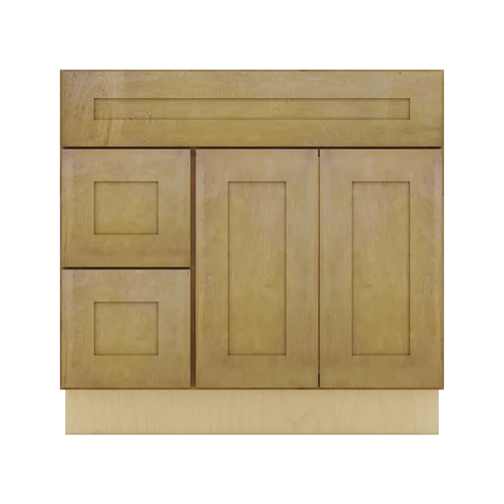 Modernform Cabinet Natural Shaker 36" W X 34 1/2" H X 21" D Combo Cabinet w/2 Drawers