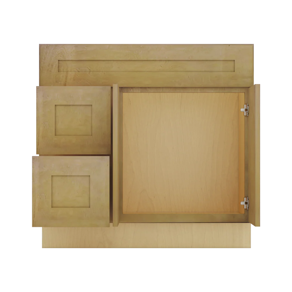 Modernform Cabinet Natural Shaker 36" W X 34 1/2" H X 21" D Combo Cabinet w/2 Drawers