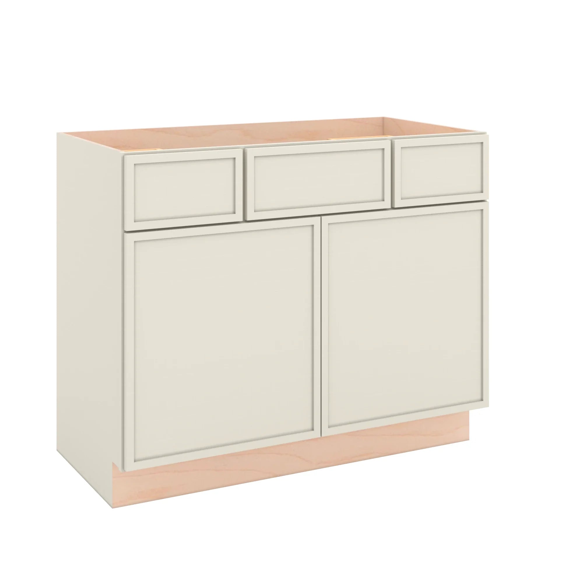 Modernform Cabinet Slim Dove White 42" W X 34 1/2" H X 21" D Combo Cabinet w/2 Side Drawers