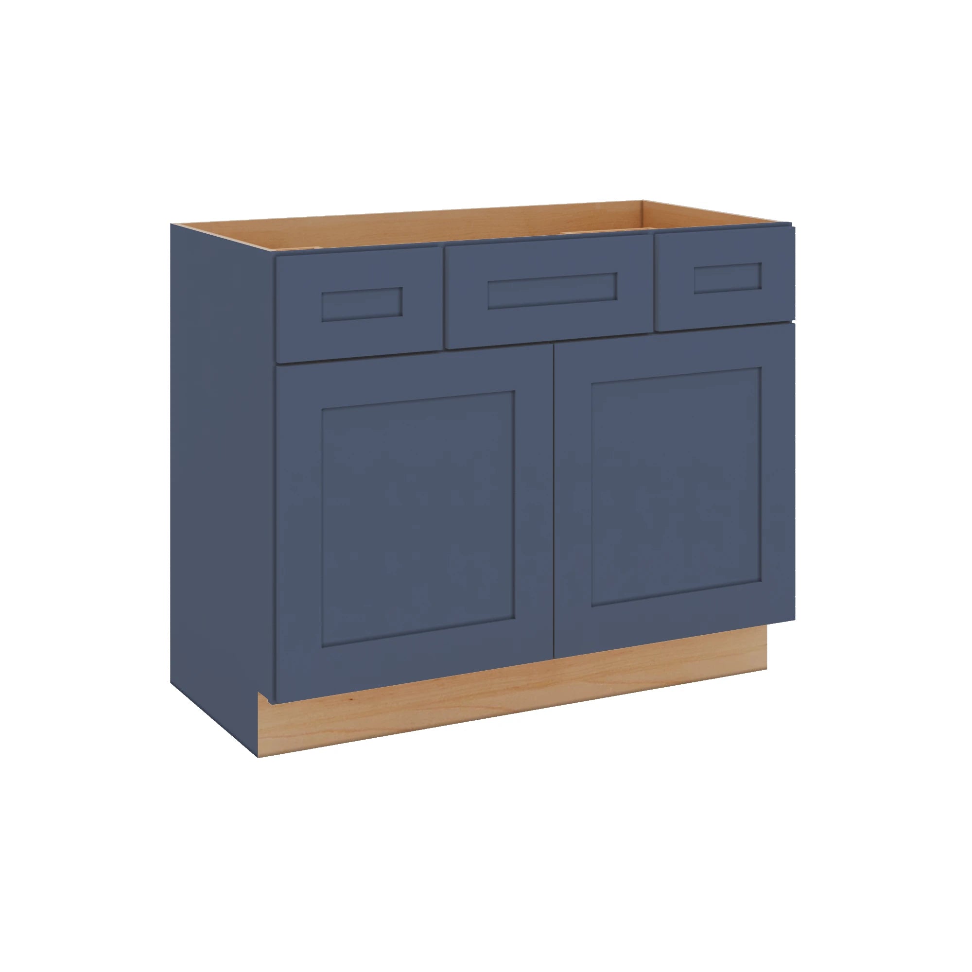 Modernform Cabinet Signature Blue 42" W X 34 1/2" H X 21" D Combo Cabinet w/2 Side Drawers