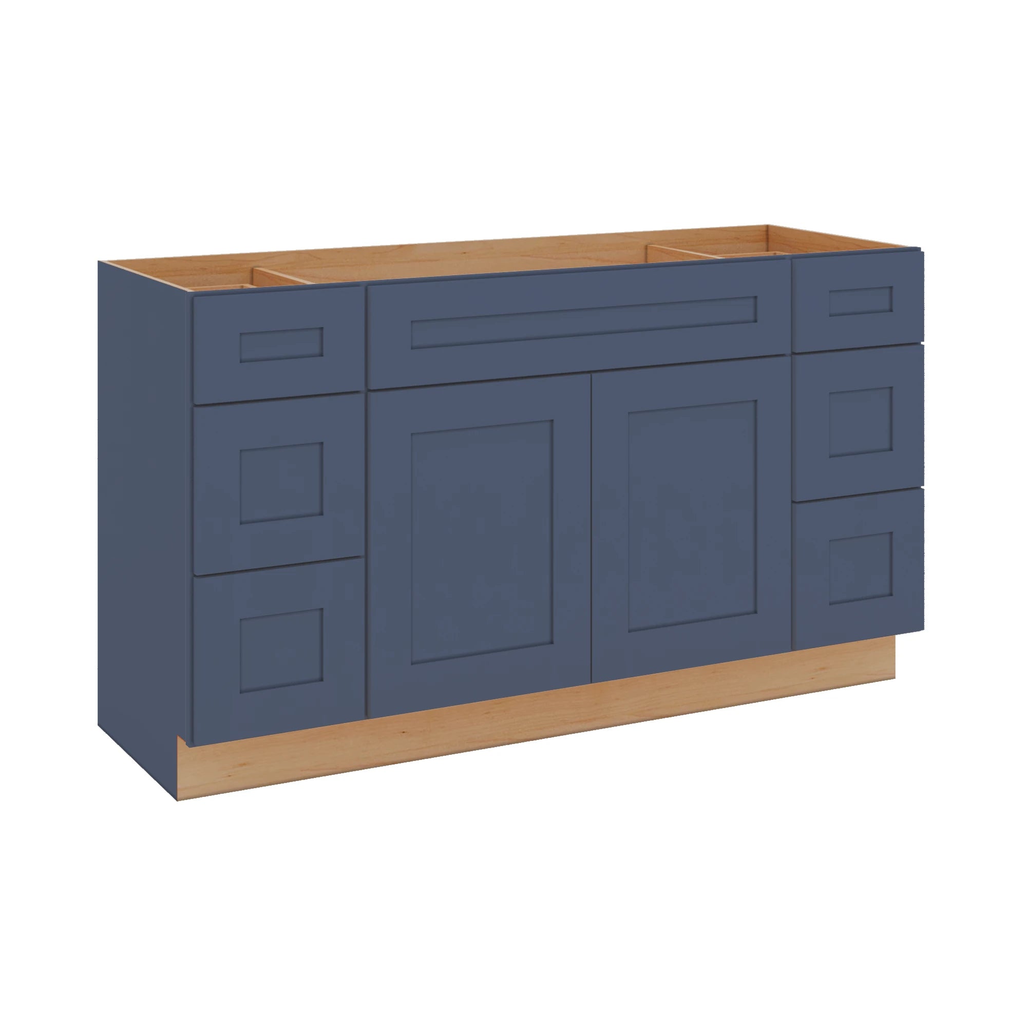 Modernform Cabinet Signature Blue 60" W X 34 1/2" H X 21" D Combo Cabinet 2 Doors/6 Drawers/1 False Front