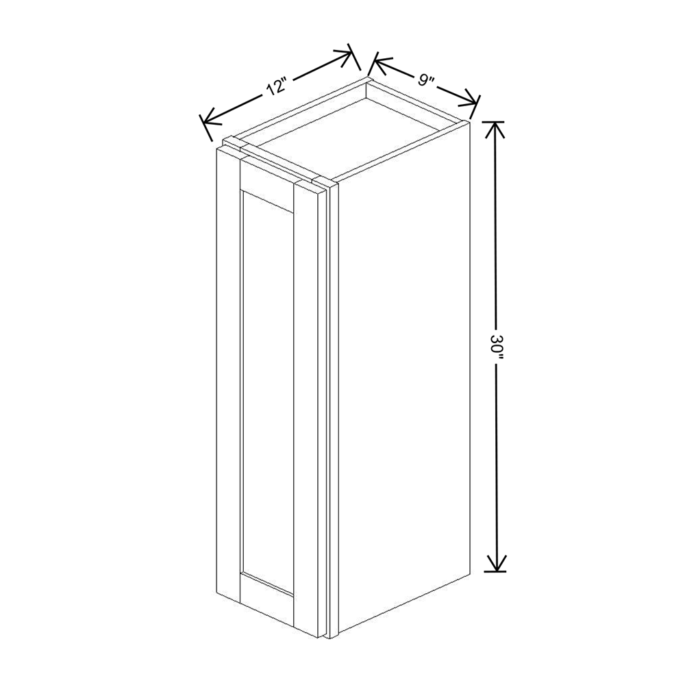 Wolf Classic Dartmouth 5-Piece Hazelnut Stain 9"W X 30"H Wall Cabinet