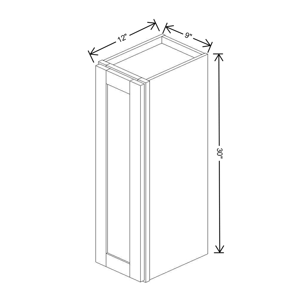 Wolf Classic Dartmouth White Paint 9"W X 30"H Wall Cabinet