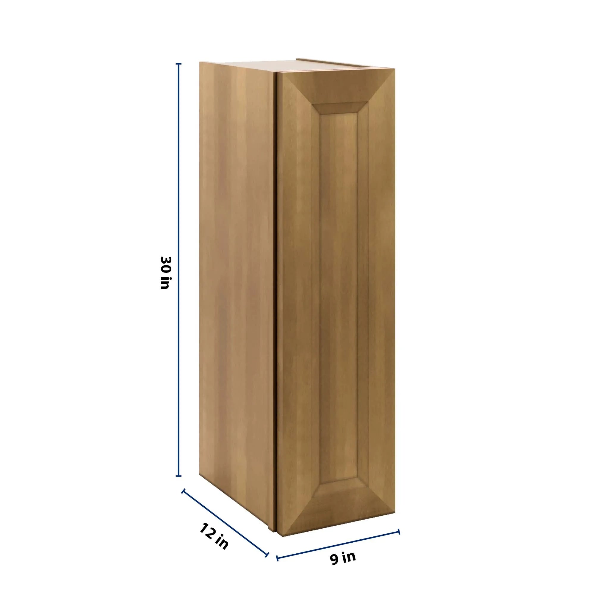 J&K Butterscotch B8 Single Door Wall Cabinet - 09" W x 30" H