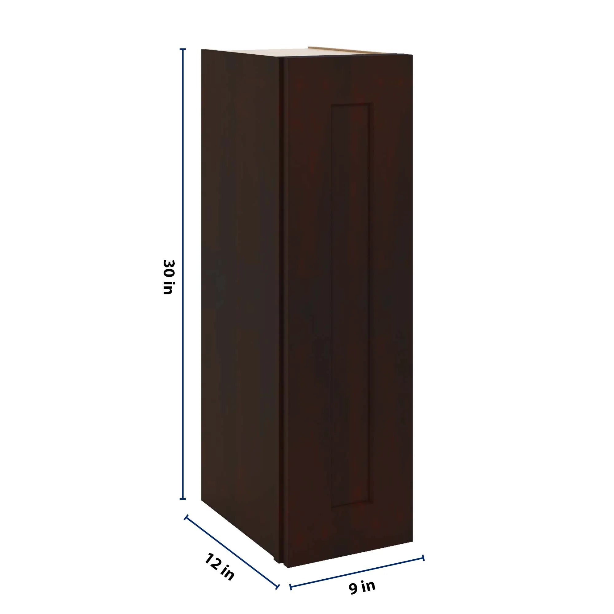 J&K Java Coffee S1 Single Door Wall Cabinet - 09" W x 30" H