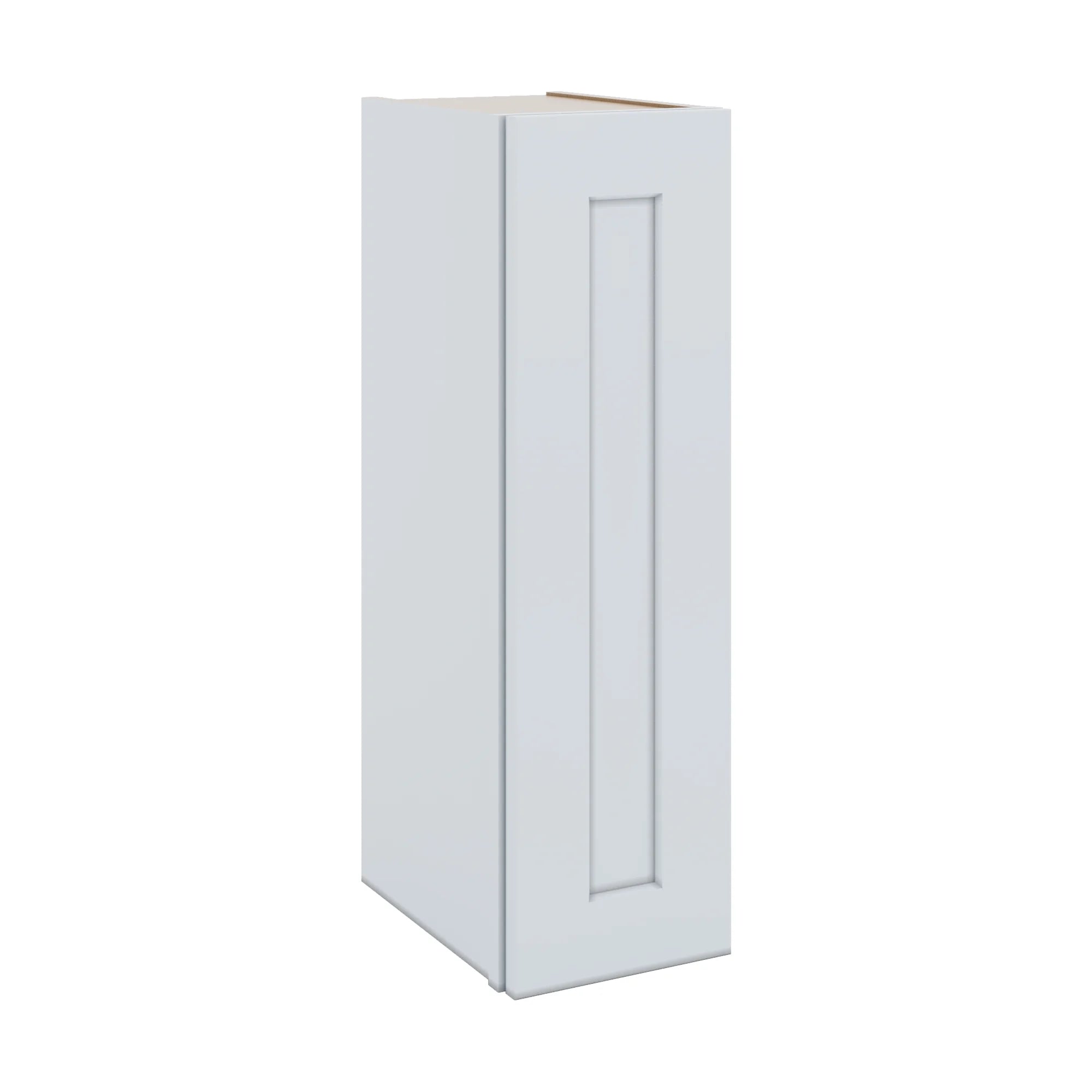 J&K White Shaker S8 Single Door Wall Cabinet - 09" W x 30" H
