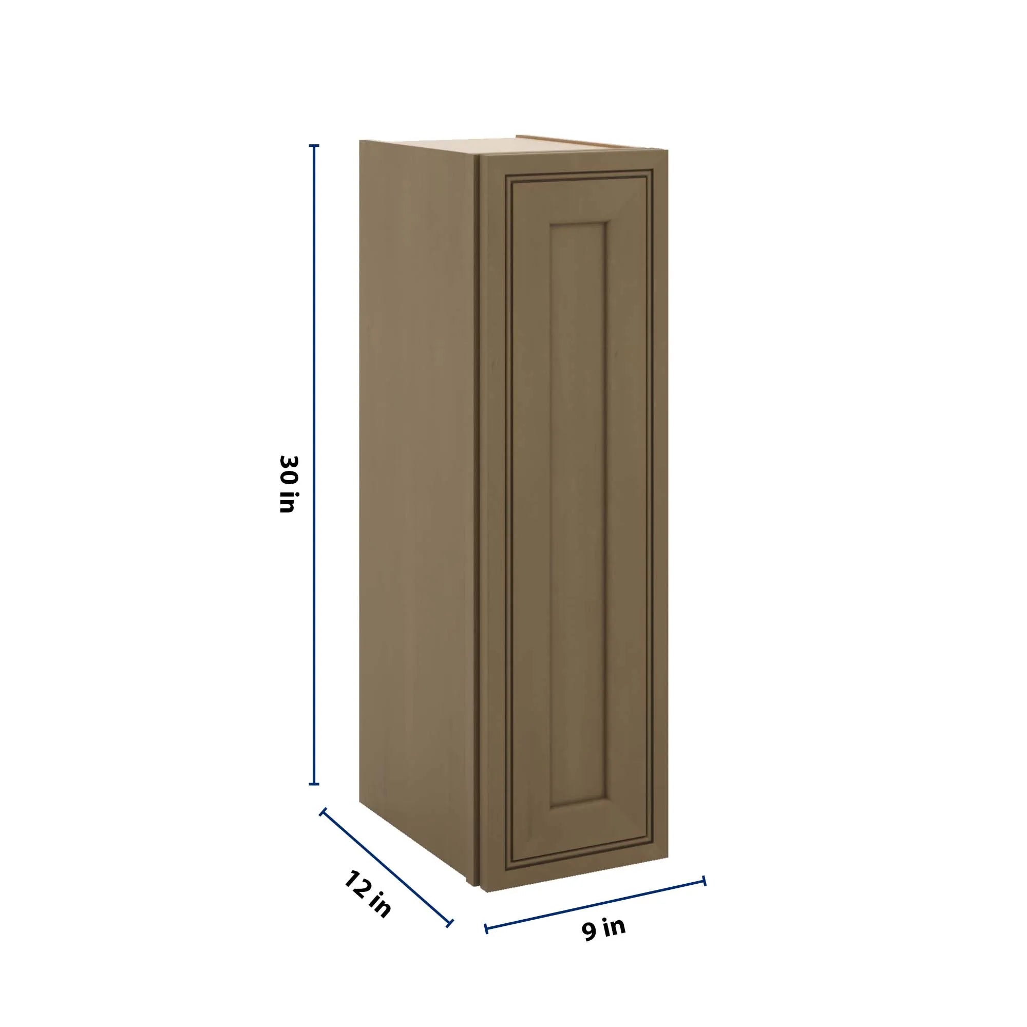 J&K Hazel H8 Single Door Wall Cabinet - 09" W x 30" H