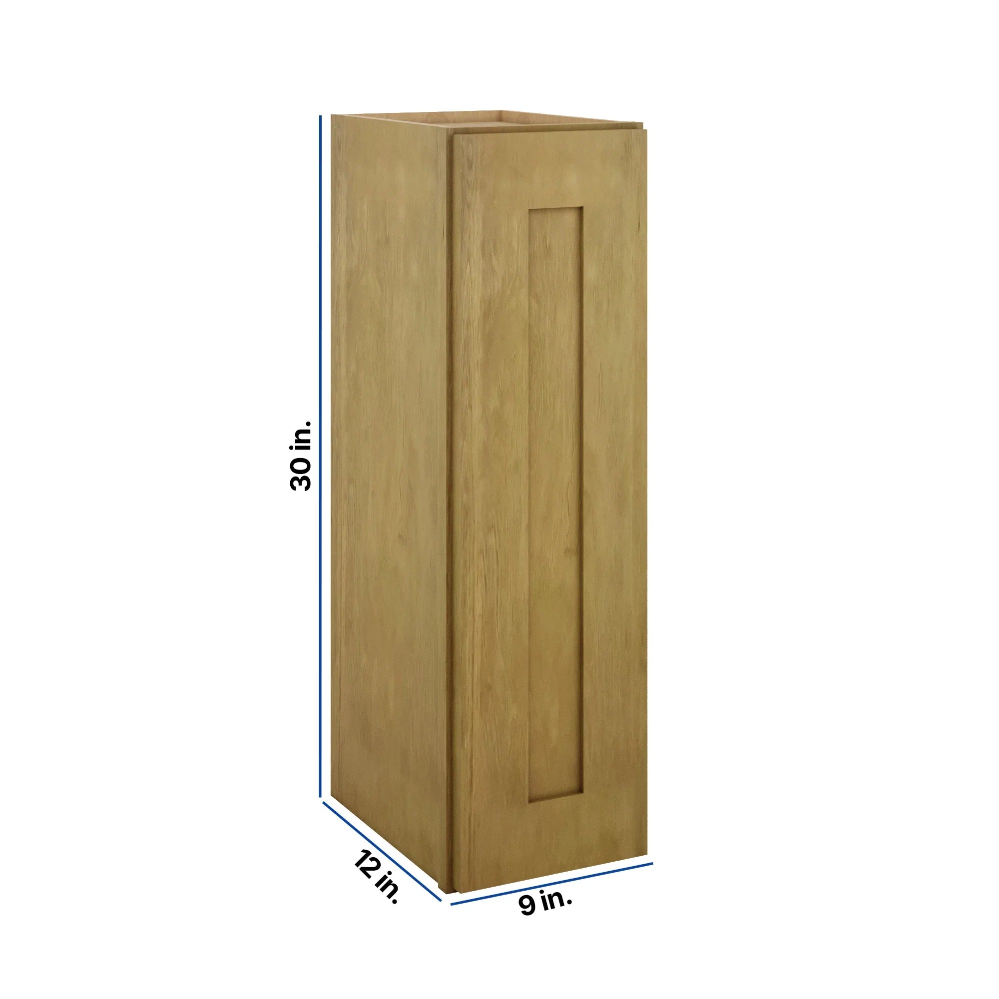 Modernform Cabinet Natural Shaker 09" W X 30" H X 12" D  Single Door Wall Cabinet