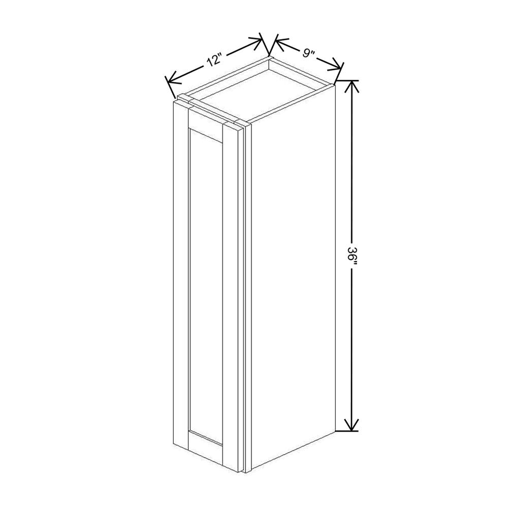 Wolf Classic Dartmouth 5-piece White Paint 9"W X 36"H Wall Cabinet