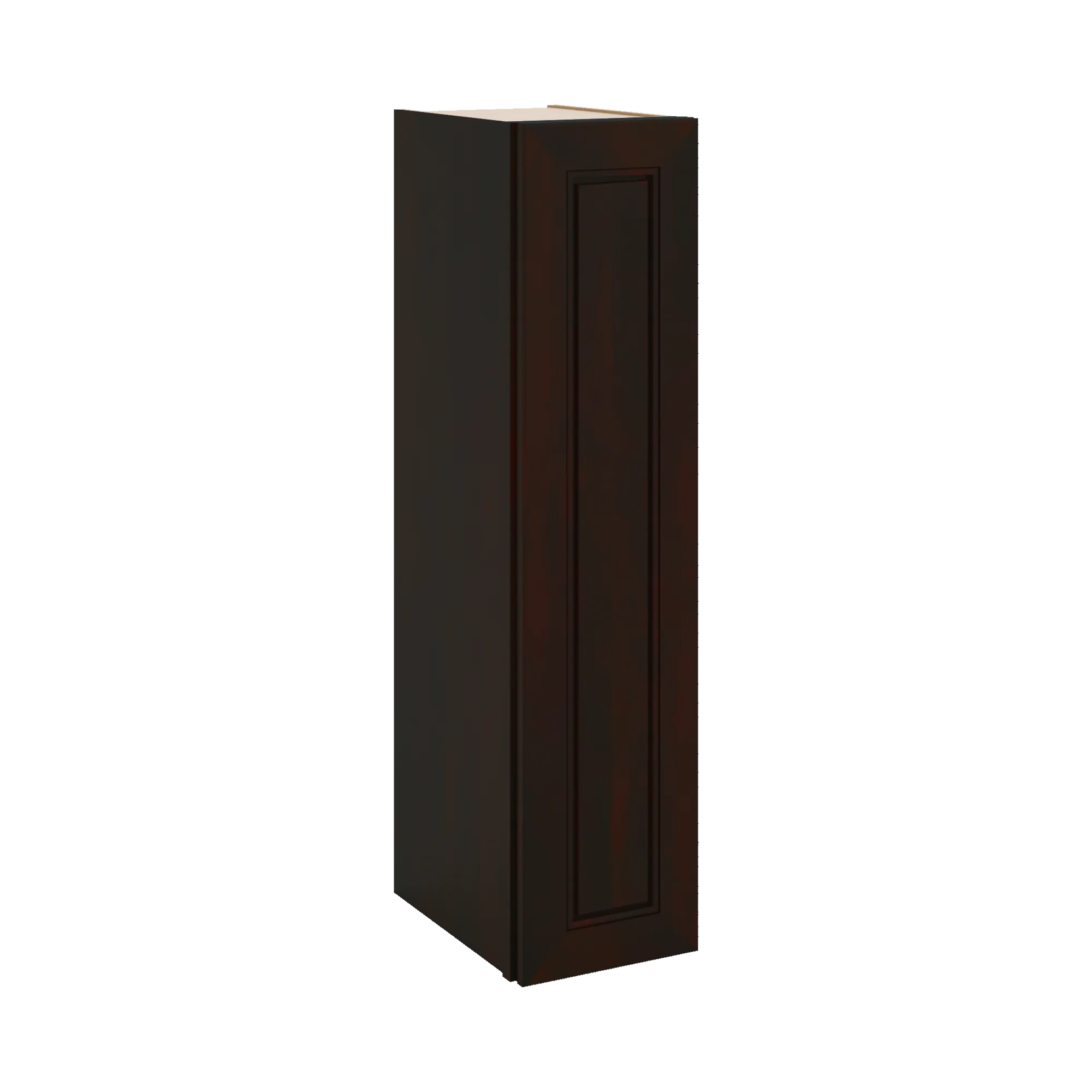 J&K Espresso K8 Single Door Wall Cabinet - 09" W x 36" H