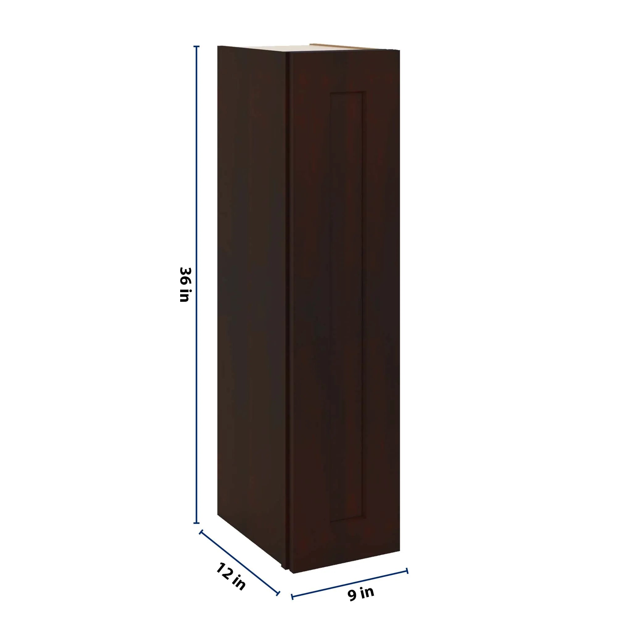 J&K Java Coffee S1 Single Door Wall Cabinet - 09" W x 36" H