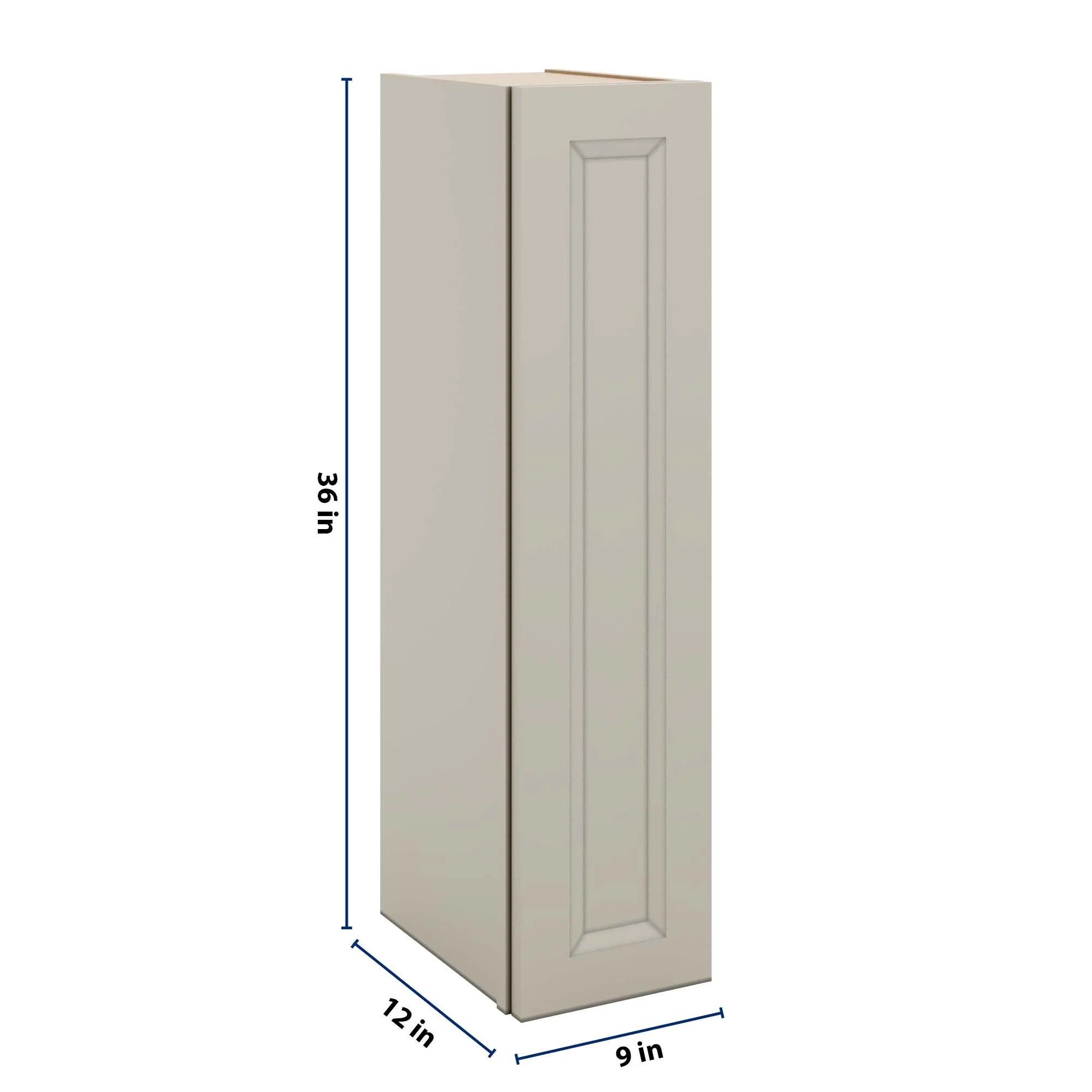 J&K Pebble B6 Single Door Wall Cabinet - 09" W x 36" H