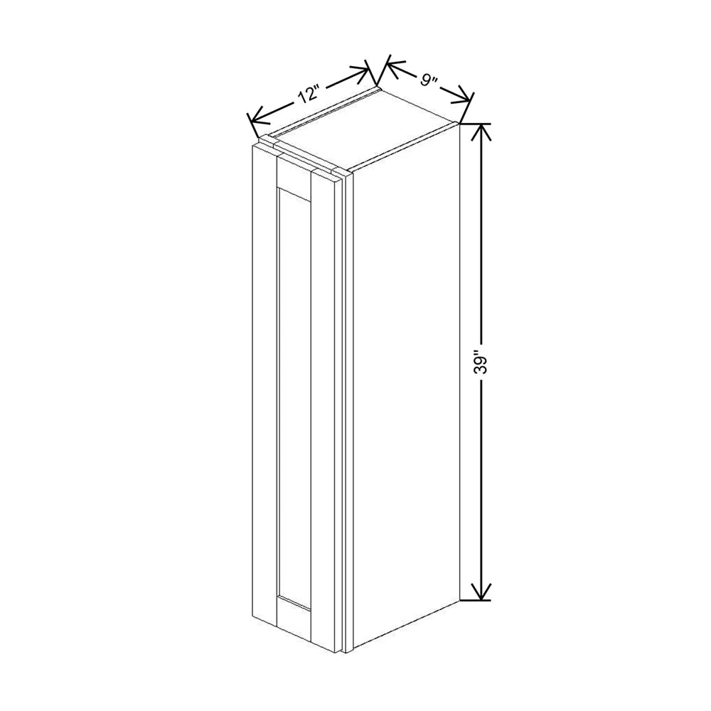 Fabuwood Allure Galaxy Indigo 9" W X 39" H X 12" D  Single Door Wall Cabinet