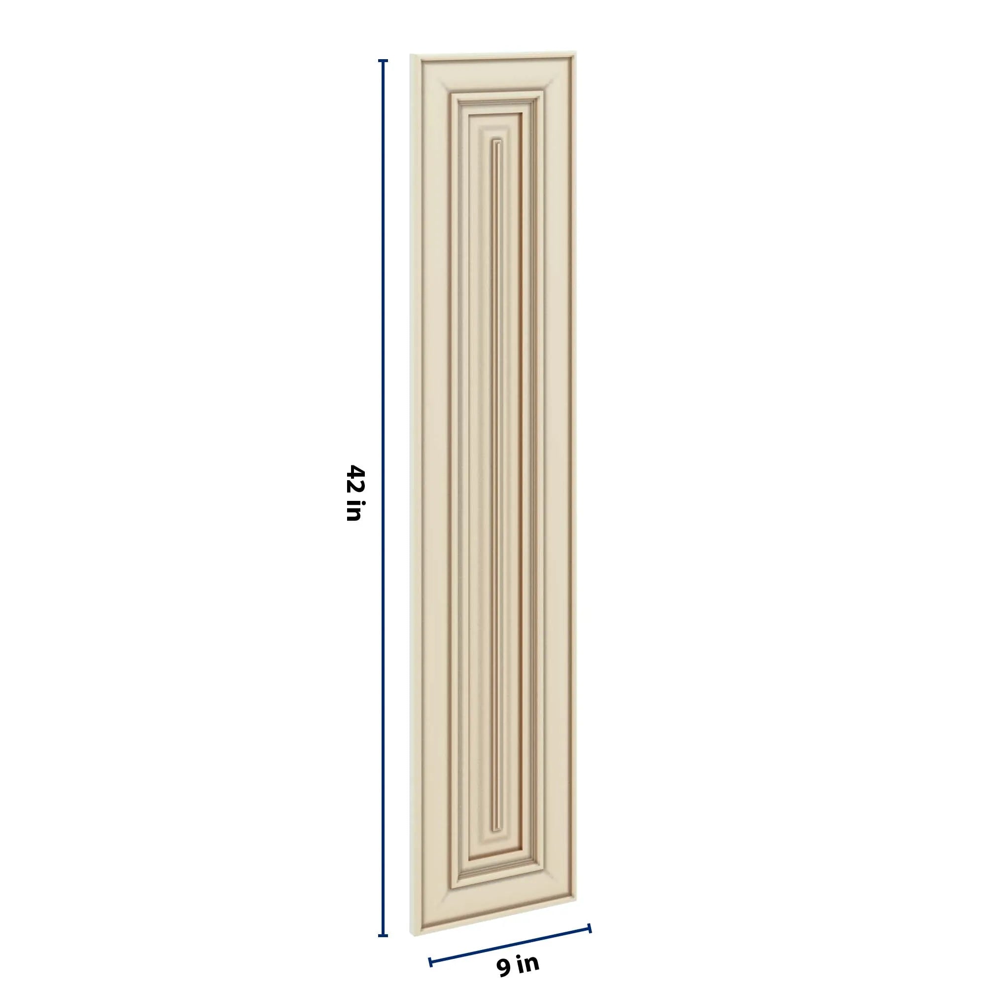 J&K Creme Glazed A7 Dummy Door Panel 09" W x 42" H