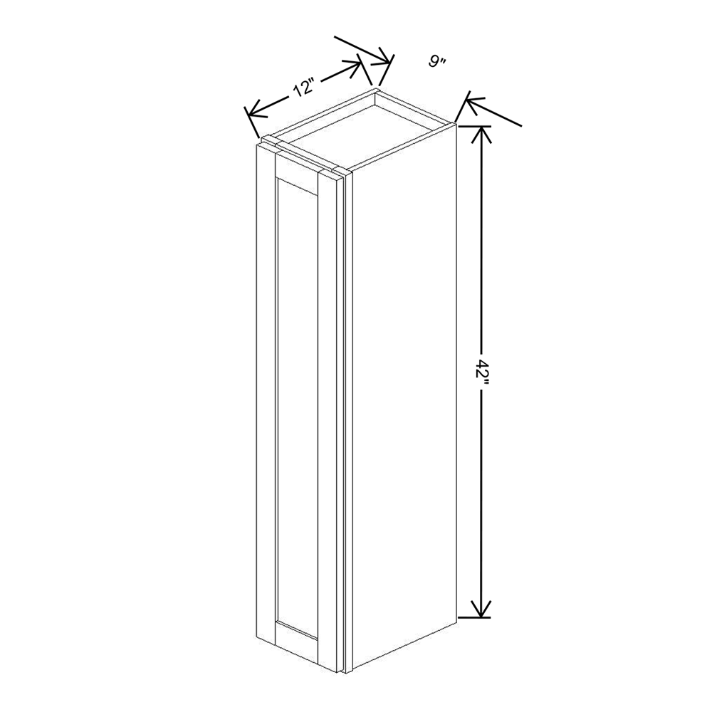 Wolf Classic Dartmouth 5-Piece Hazelnut Stain 9"W X 42"H Wall Cabinet