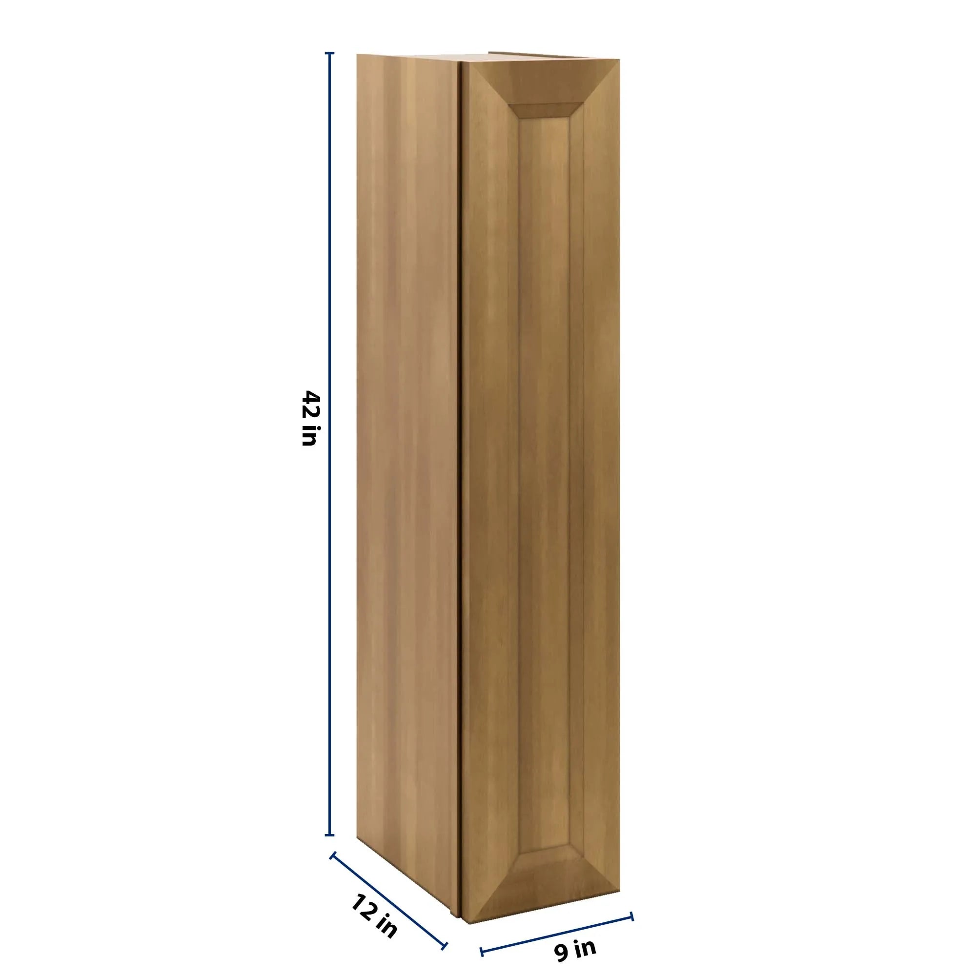 J&K Butterscotch B8 Single Door Wall Cabinet - 09" W x 42" H