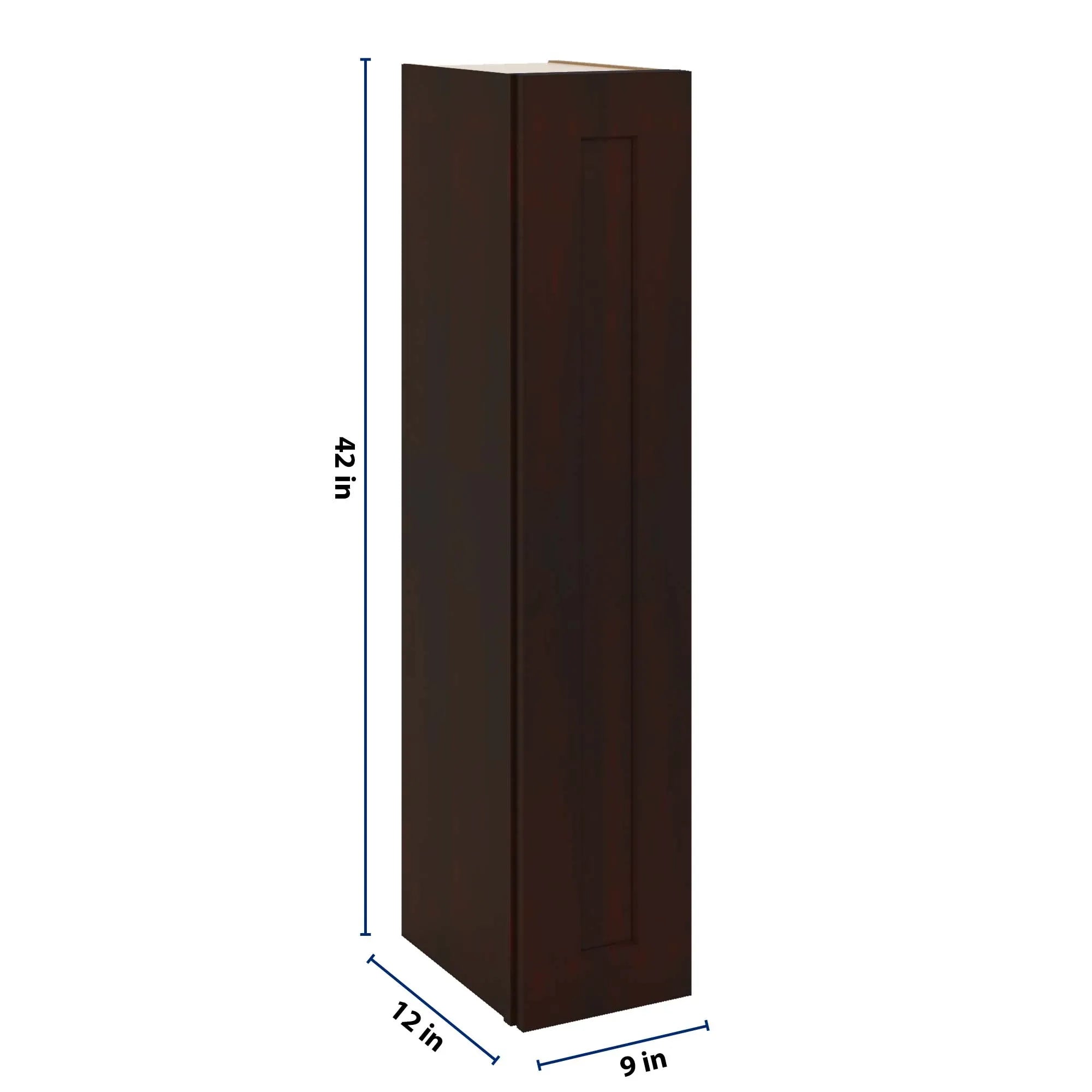 J&K Java Coffee S1 Single Door Wall Cabinet - 09" W x 42" H