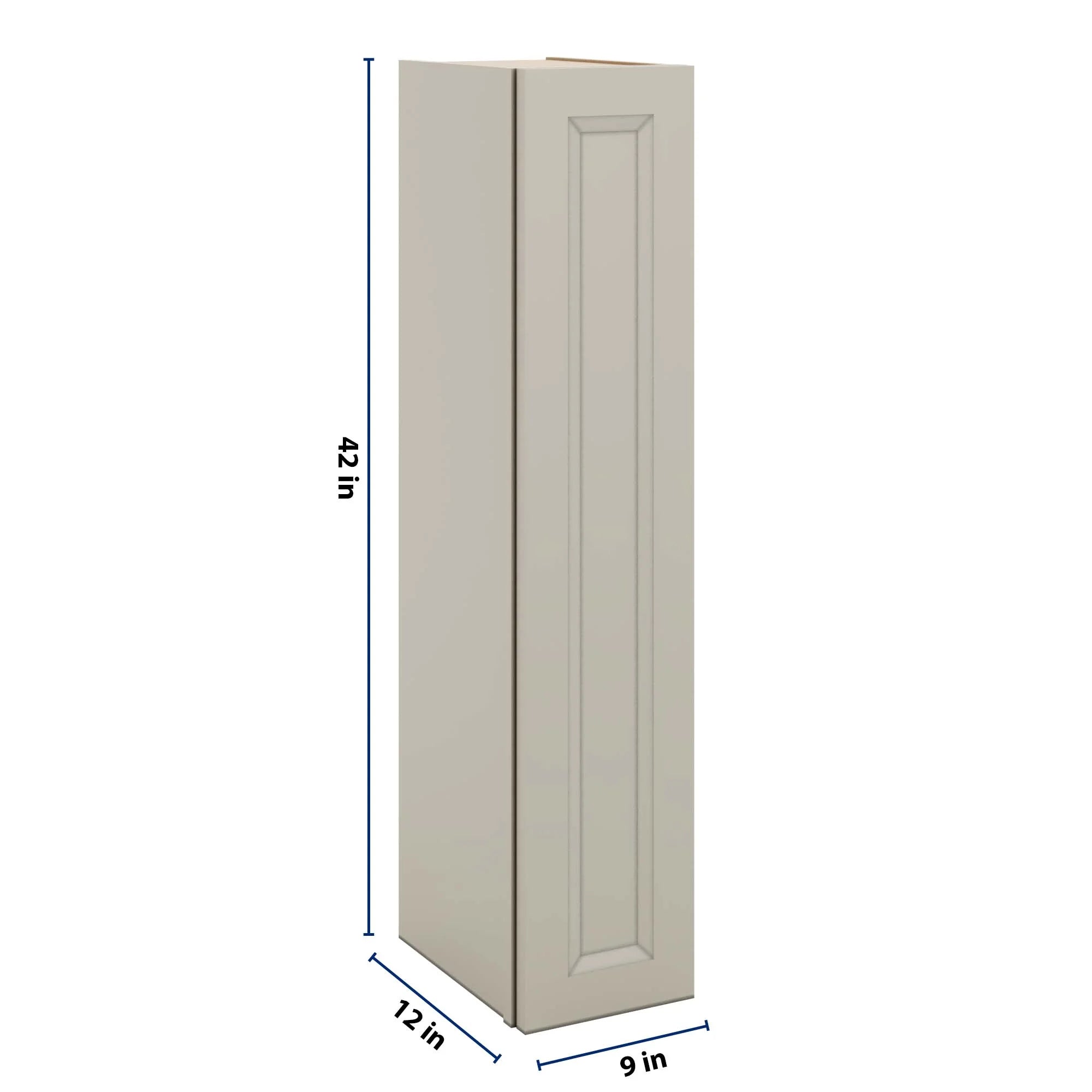 J&K Pebble B6 Single Door Wall Cabinet - 09" W x 42" H