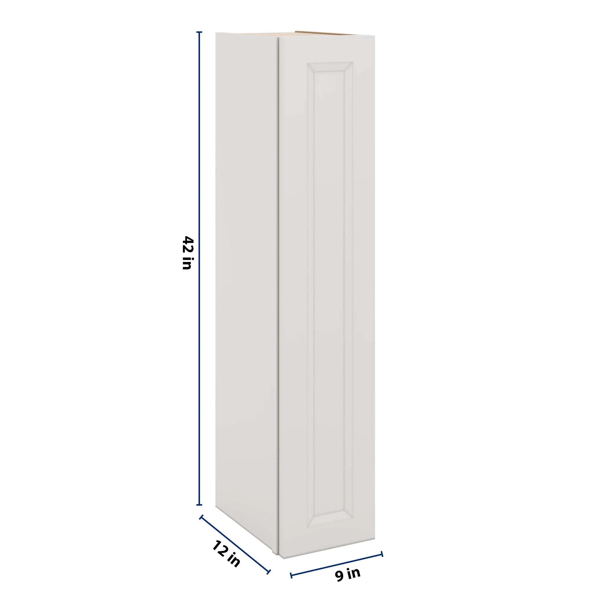 J&K Pure B5 Single Door Wall Cabinet - 09" W x 42" H