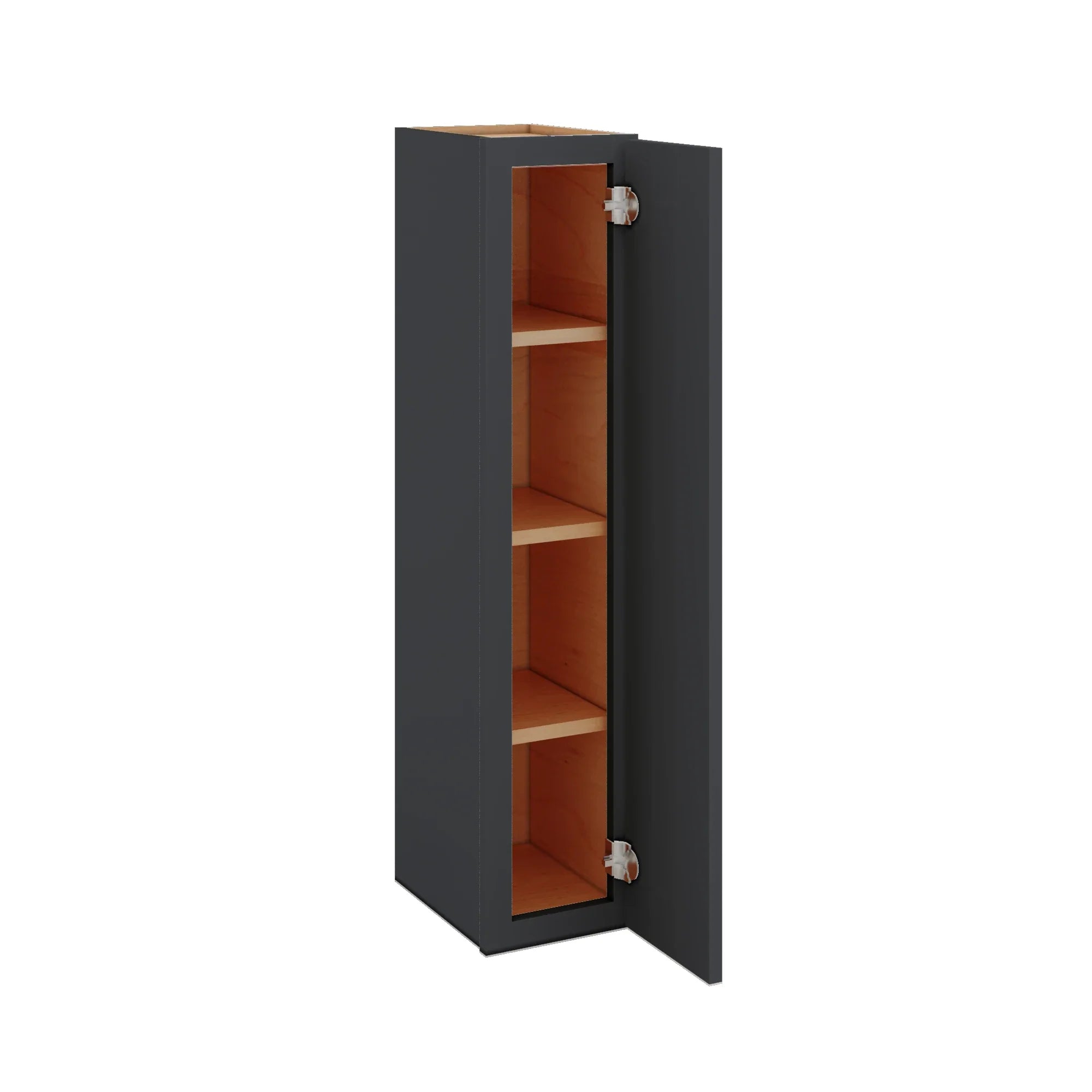 Modernform Cabinet Onyx Black Shaker 09" W X 42" H X 12" D Single Door Wall Cabinet
