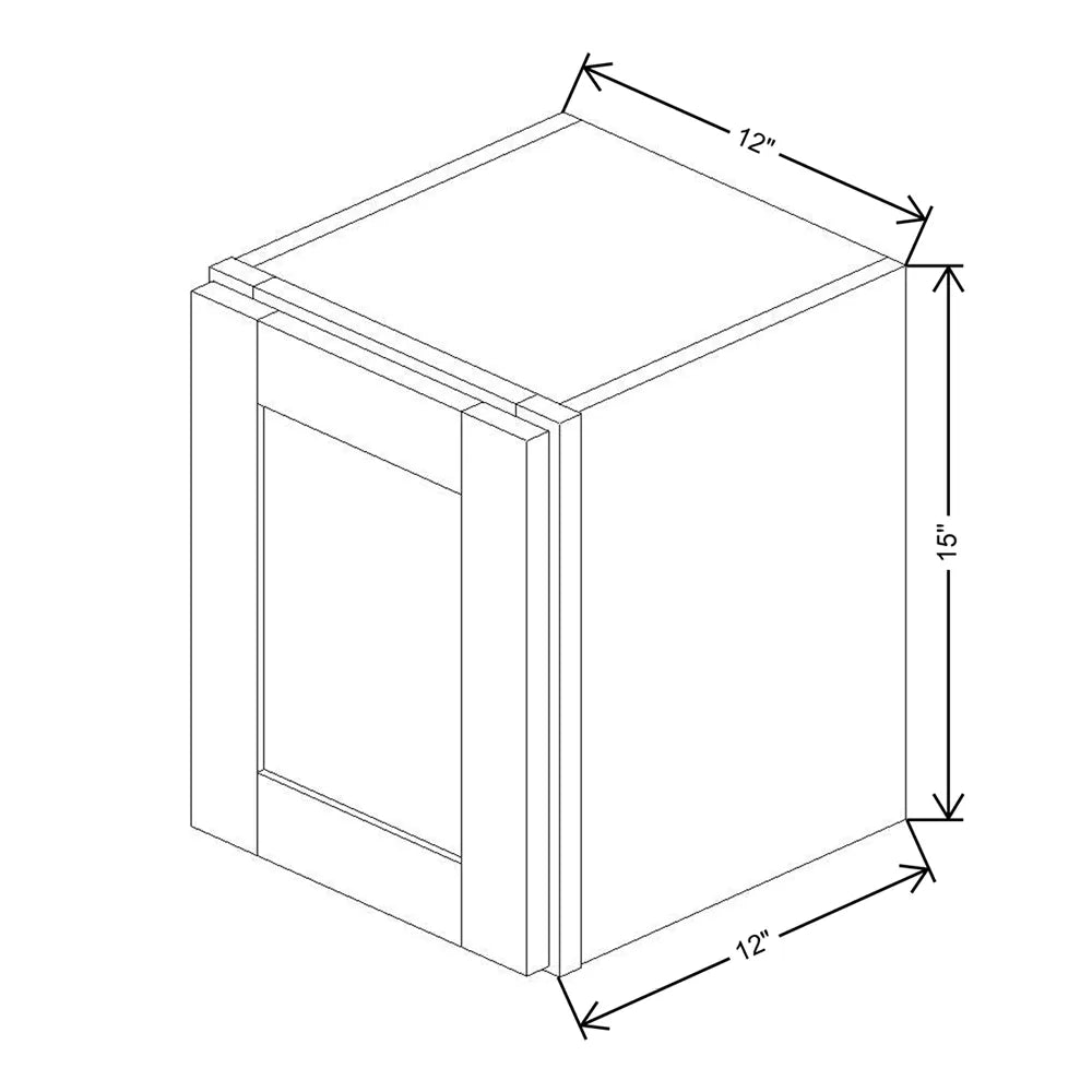 Kitchen Cabinet Distributors Oslo White Single Door Wall Cabinet - 12" W x 15" H