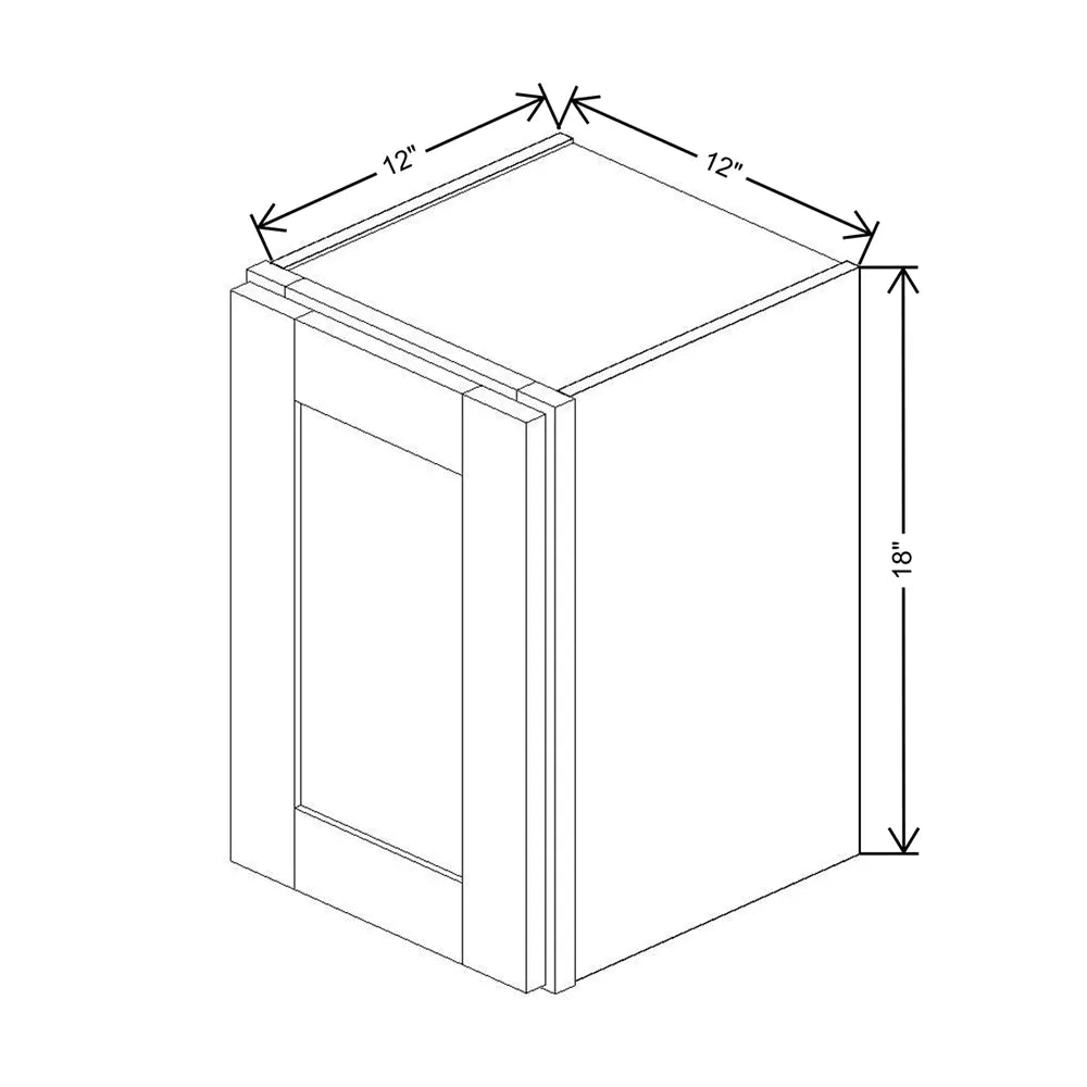 Fabuwood Allure Fusion Kona 12" W X 18" H X 12" D Double Door Wall Cabinet