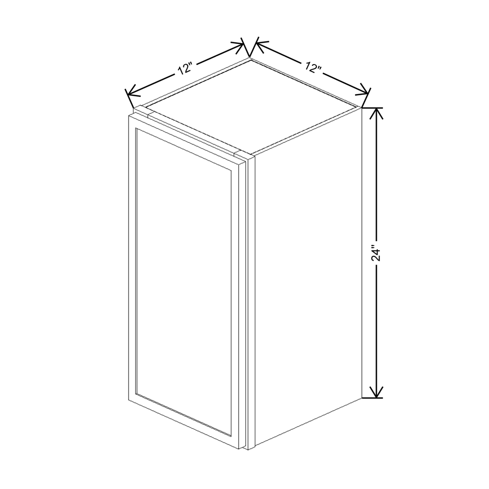 Cubitac Imperial Bergen Latte Wall 12"W X 24"H Cabinet