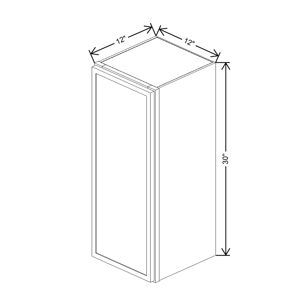 Cubitac Imperial Madison Dusk 12"W X 30"H Wall Cabinet