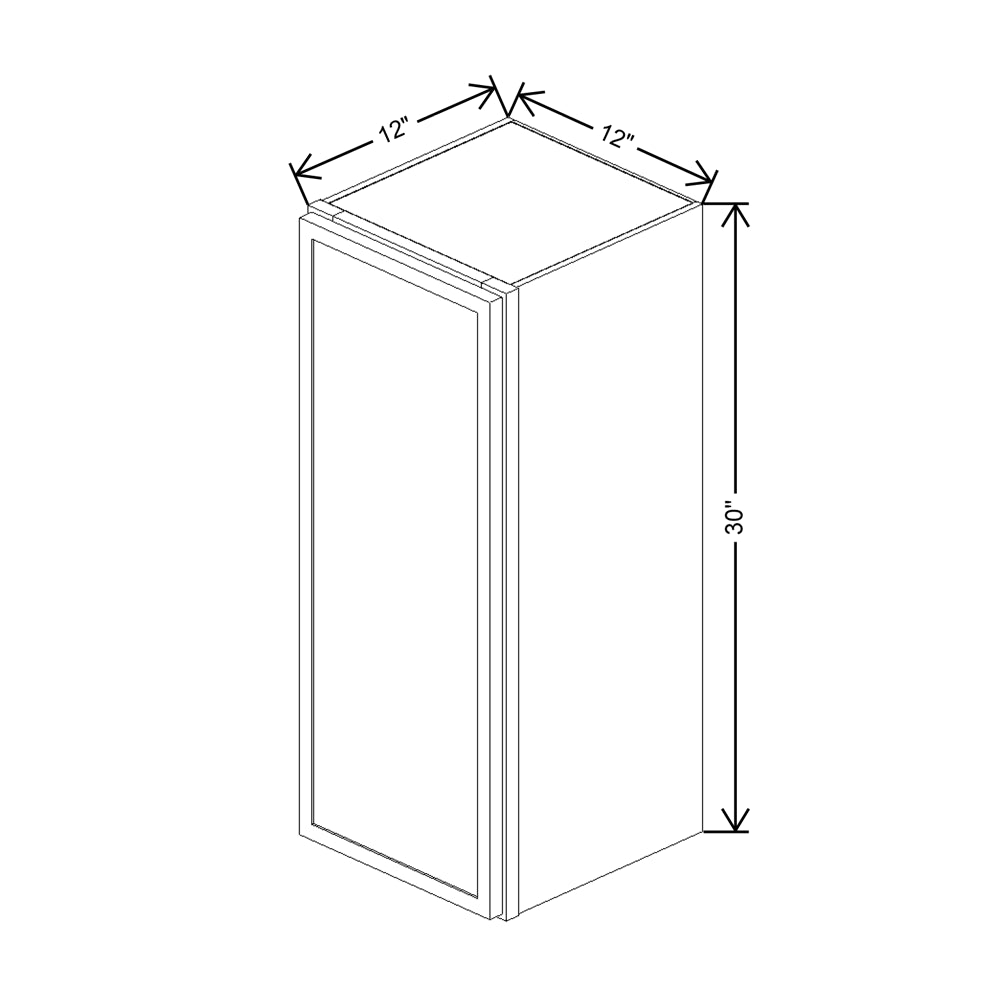 Cubitac Prestige Milan Latte 12"W X 30"H Wall Cabinet