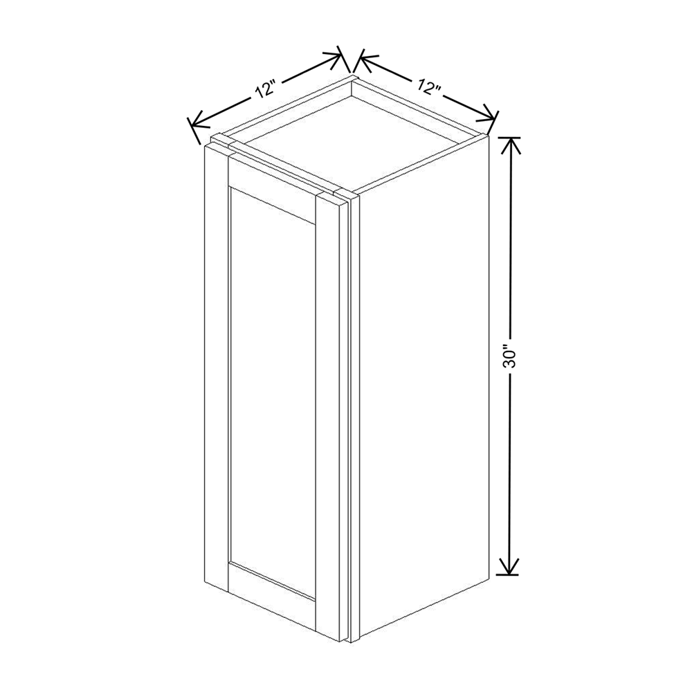 Wolf Classic Dartmouth 5-Piece Hazelnut Stain 12"W X 30"H Wall Cabinet