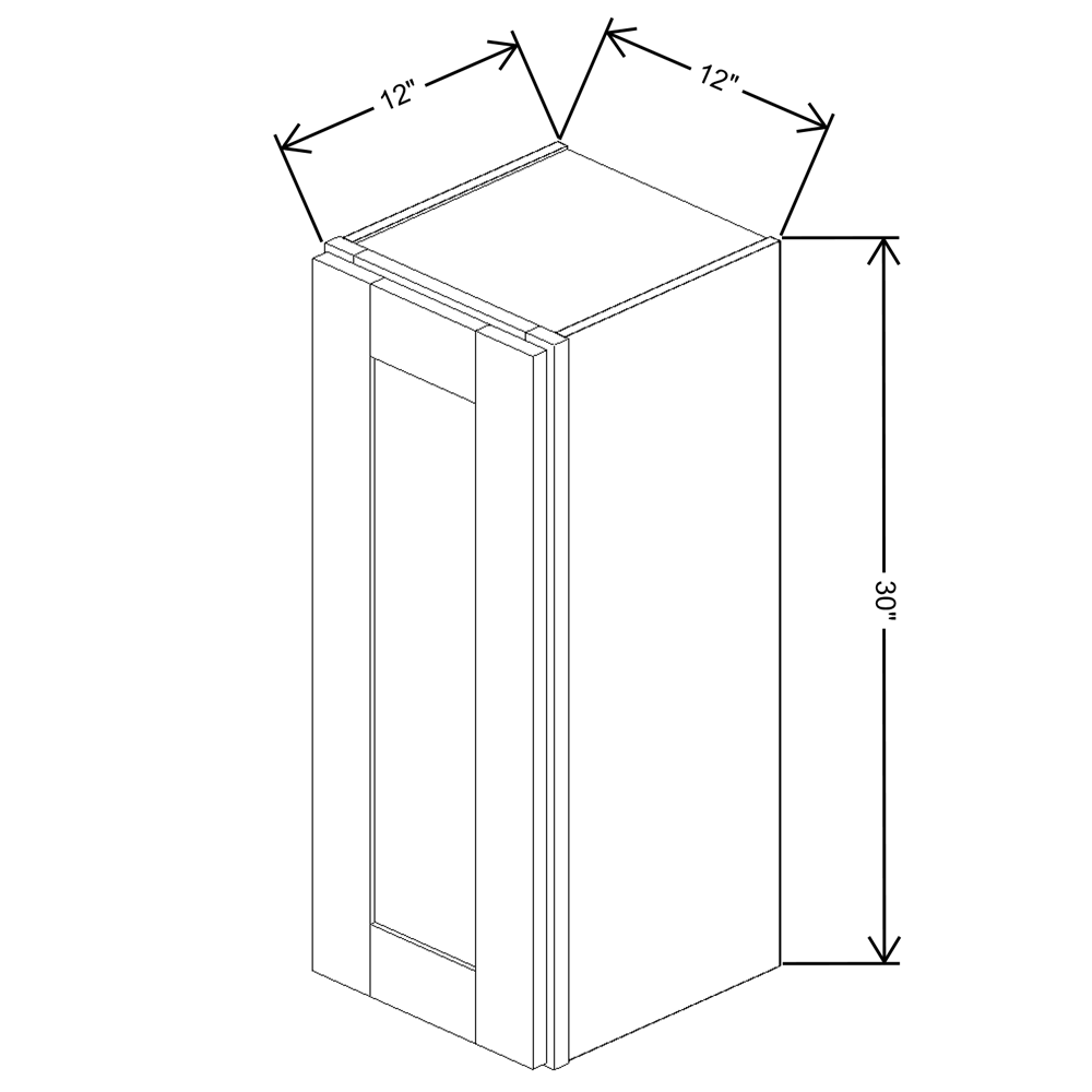 Fabuwood Value Premium Hallmark Frost Wall 12"W x 30"H Shaker Cabinet